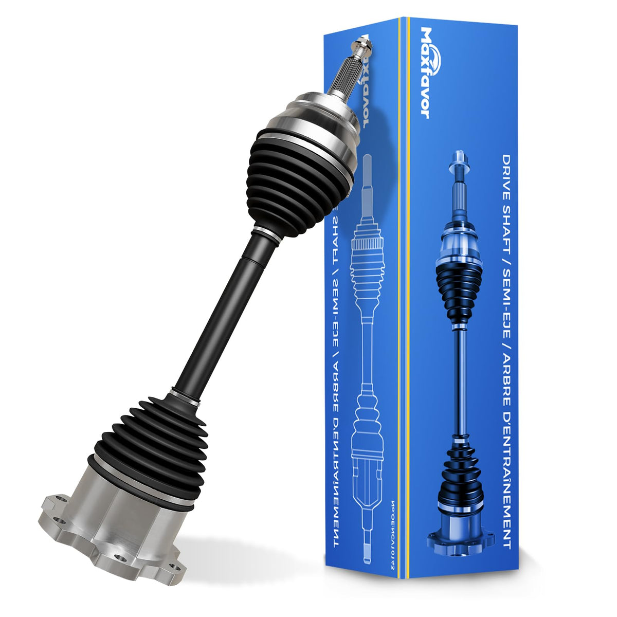 Maxfavor Front Cv Axle Fit For Chevy Silverado Suburban 1500 Tahoe Avalanche Cheyenne E Gmc Yukon Xl Sierra 1500 E Cadillac Escalade Esv Ext 2007 2008 2009 2010 2011-2020, H Joint Shaft