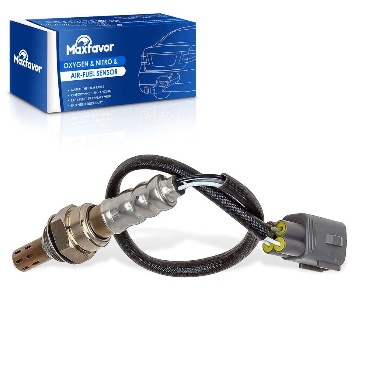 Maxfavor 2344064 Oxygen O2 Sensor Downstream Replacement for Toyota Camry 2004-2006 3.3L, Solara 2004-2008 3.3L, for Lexus ES300 2004-2006 3.3L, ES300 2002-2003 V6 3.0L Rear O2 Sensor 234-4064