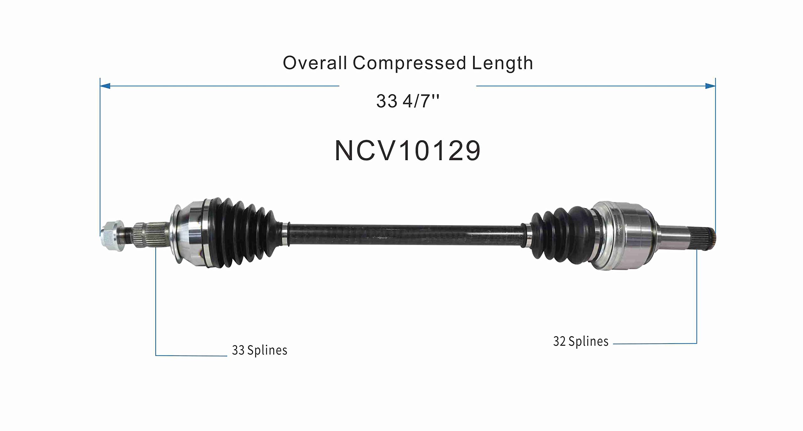 MAXFAVOR Pair(2) Rear CV Axle Joint Shaft Assembly Compatible with 2010-2014 Chevy Camaro V8/V6 3.6L/6.2L Manual Trans, RWD Left and Right Side
