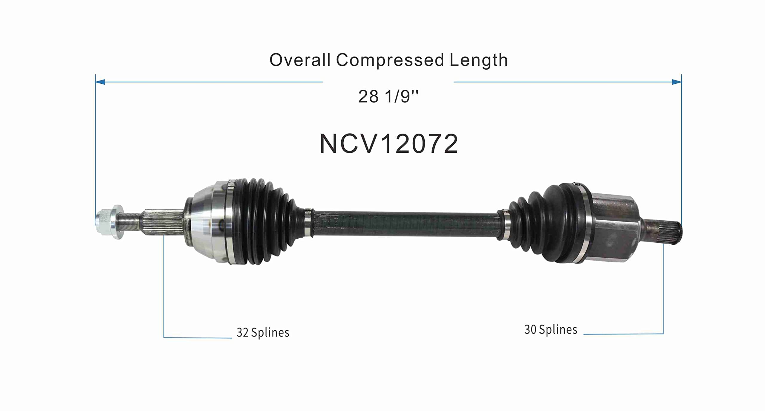 MAXFAVOR CV Axle Front FWD Compatible with Chrysler Pacifica 2017 2021 V6 3.6L, A Pair CV Axle Joint Shaft Assembly, Driver and Passenger Side