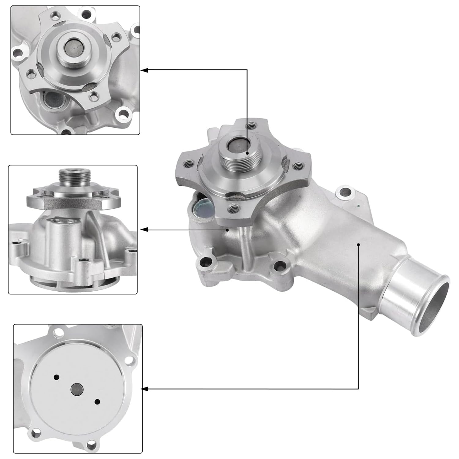 Maxfavor AW7164 Engine Water Pump Kit Compatible with Jeep 1999-2004 Grand Cherokee 2000-2006 TJ L6-4.0L Wrangler L6-4.0L Automotive Engine Water Pump