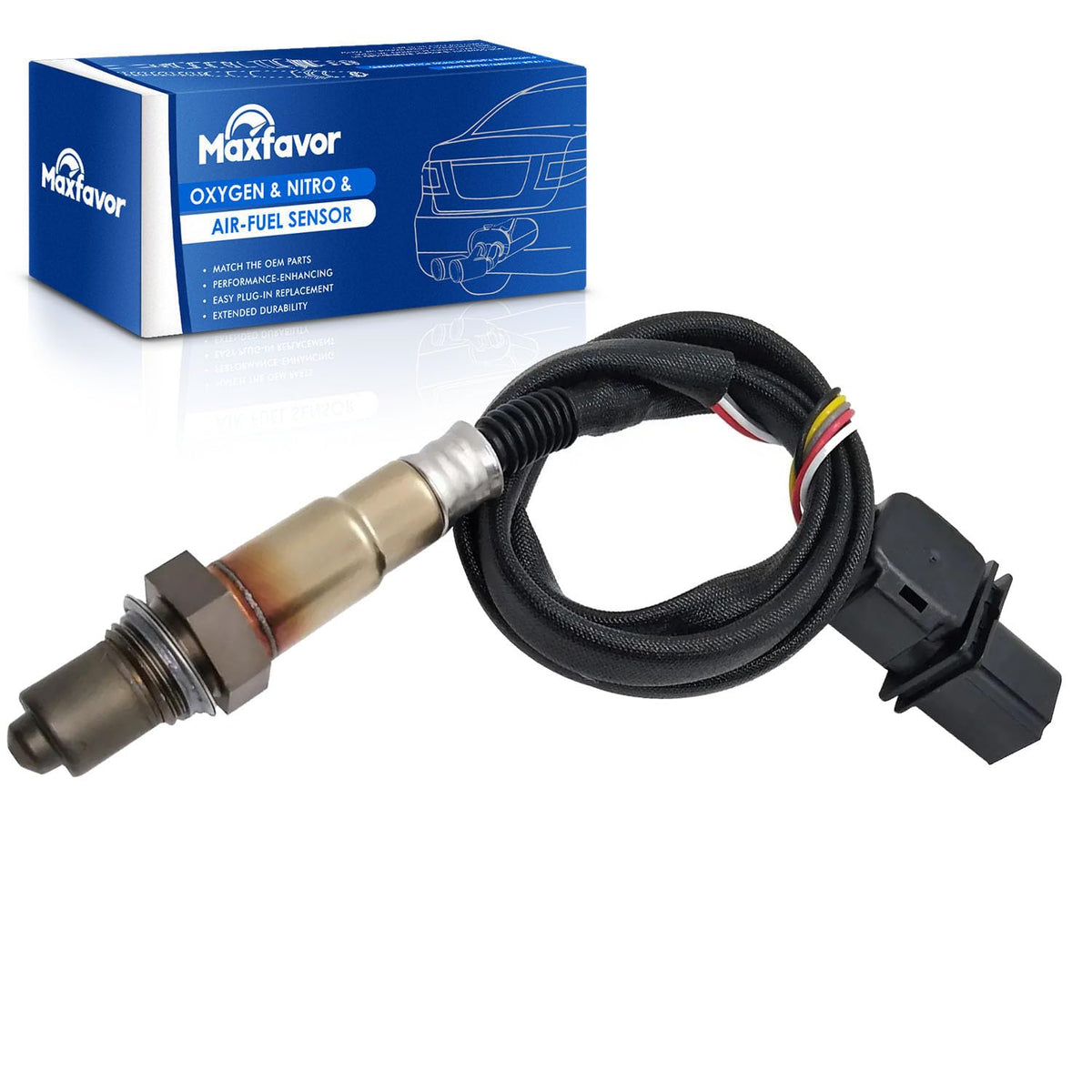 Maxfavor 234-5117 Upstream O2 Oxygen Sensor Replacement for 2003 2004 2005 Mercedes-Benz C230 L4 1.8L, for 2004 2005 VW Phaeton W12-6.0L Right Side Front 02 Sensor