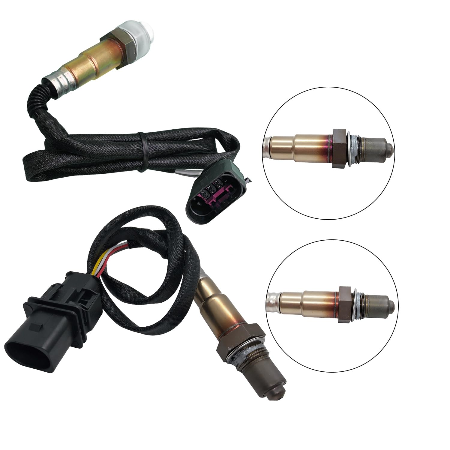 Maxfavor 2Pcs 234-4754 234-5107 Upstream Downstream O2 Oxygen Sensor Compatible with 2006-2013 Audi A3, 2009-2013 Audi A3 Quattro, with 2006-2015 Volkswagen Passat/Jetta/Eos/GTI/Passat CC/CC/Golf 2.0L