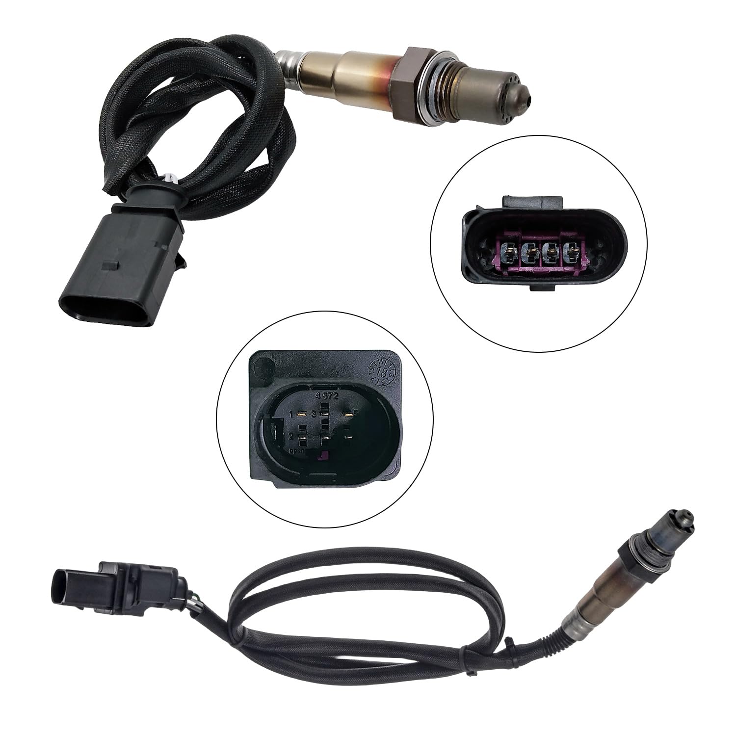 Maxfavor 2Pcs 234-4485 234-5102 Upstream Downstream O2 Oxygen Sensor Compatible with Volkswagen Eos 2007-2008 3.2L O2 Sensor