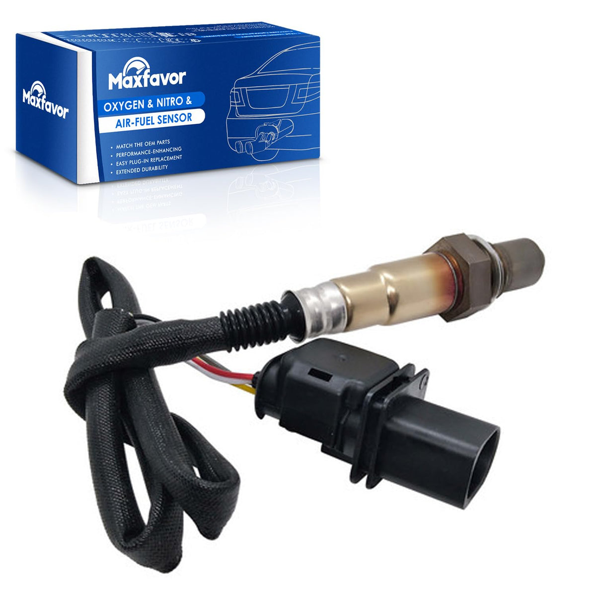Maxfavor 234-5107 Upstream O2 Oxygen Sensor Fit for 2010-2013 Audi A3 Quattro L4 2.0L,2008-2009 TT 2.0L,2009-2014 TT Quattro 2.0L,for 2006-2009 VW Passat 2.0L,2006-2008 Jetta Gti 2.0L for BPY Engine