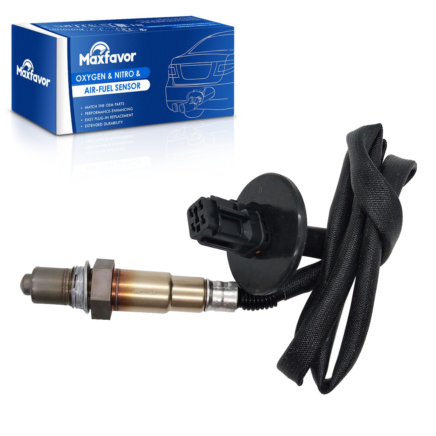 Maxfavor 234-4550 Downstream O2 Oxygen Sensor Replacement for 2011 2012 2013 2014 Hyundai Elantra L4 1.8L Exc Calif, for 2013 2014 Hyundai Elantra Coupe GT L4 1.8L 2.0L Exc Calif 02 Sensor