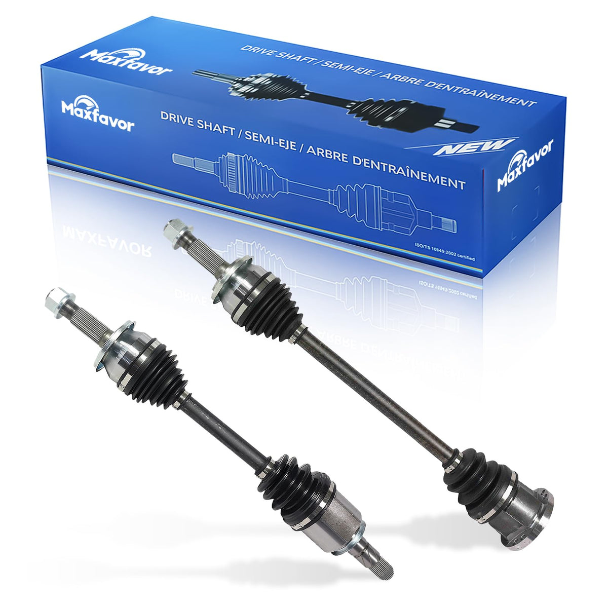 Maxfavor CV Axle Front Pair Compatible with 2014-2024 INFINITI Q50, 2014-2022 INFINITI Q60, 2014-2017 INFINITI QX50 3.7L, AWD RWD, CV Axle Joint Shaft Assembly Front Driver Passenger Side