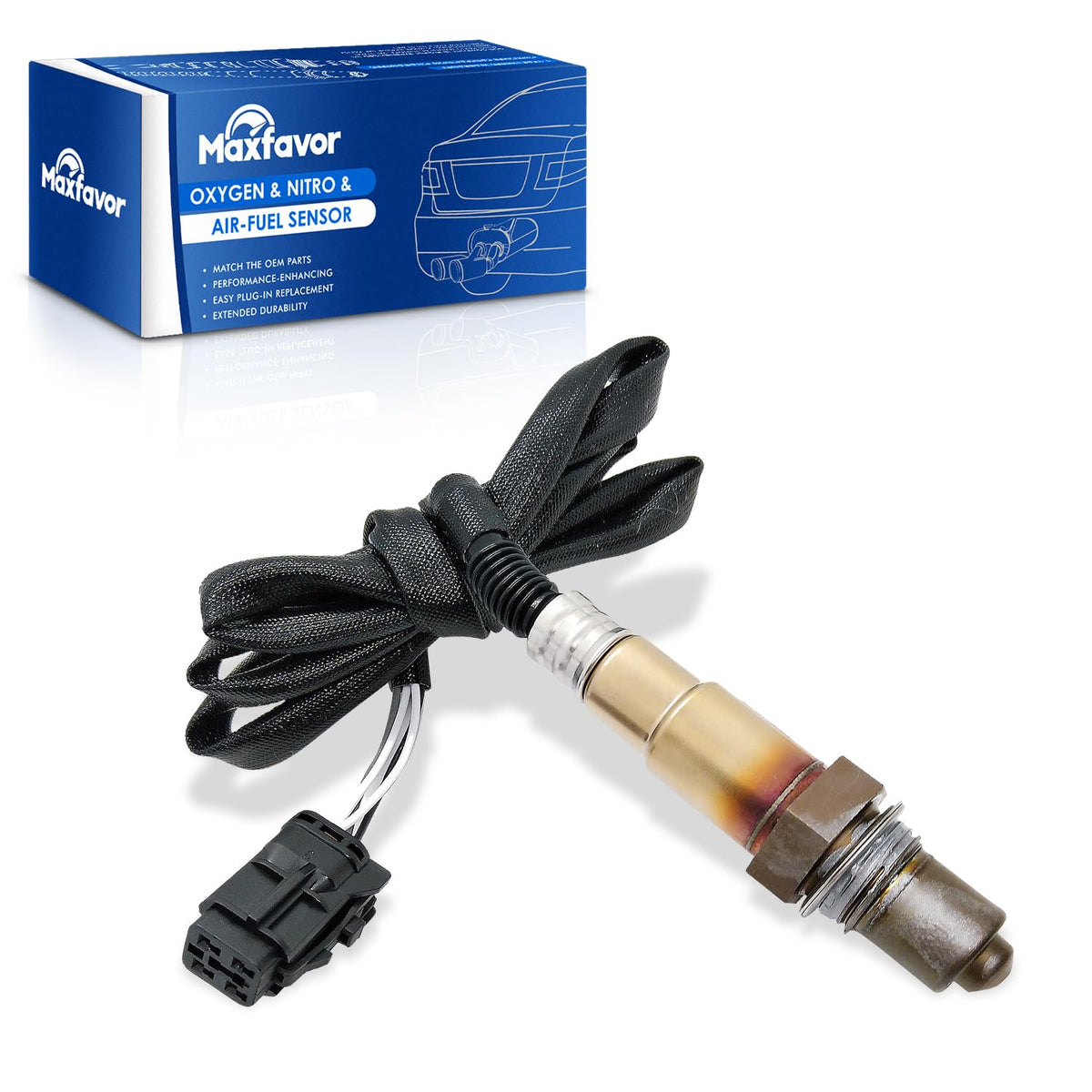 Maxfavor 234-4958 Downstream O2 Oxygen Sensor Replacement for 2014 2015 Kia Soul L4-2.0L, for 2014 Kia Forte L4-2.0L Rear 02 Sensor Replace# 392102E510 392102E900