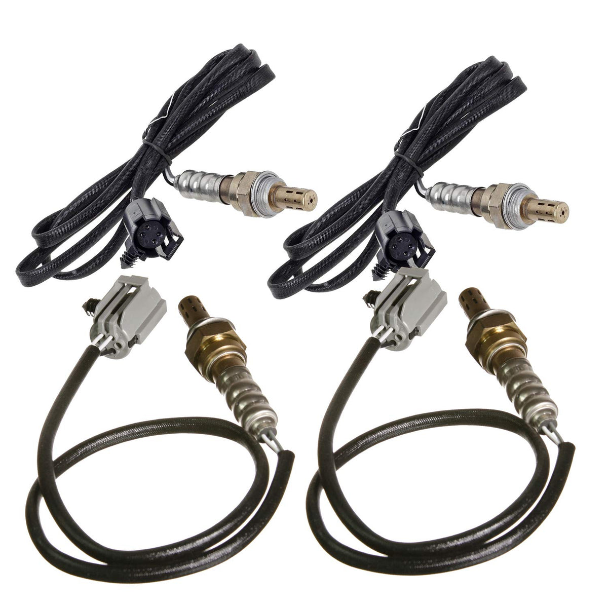 Maxfavor 4Pcs 234-4076 * 2 234-4075 * 2 Upstream Downstream O2 Oxygen Sensor Compatible with 1998 1999 2000 Chrysler Sebring, Dodge Avenger 2.5L O2 Sensor