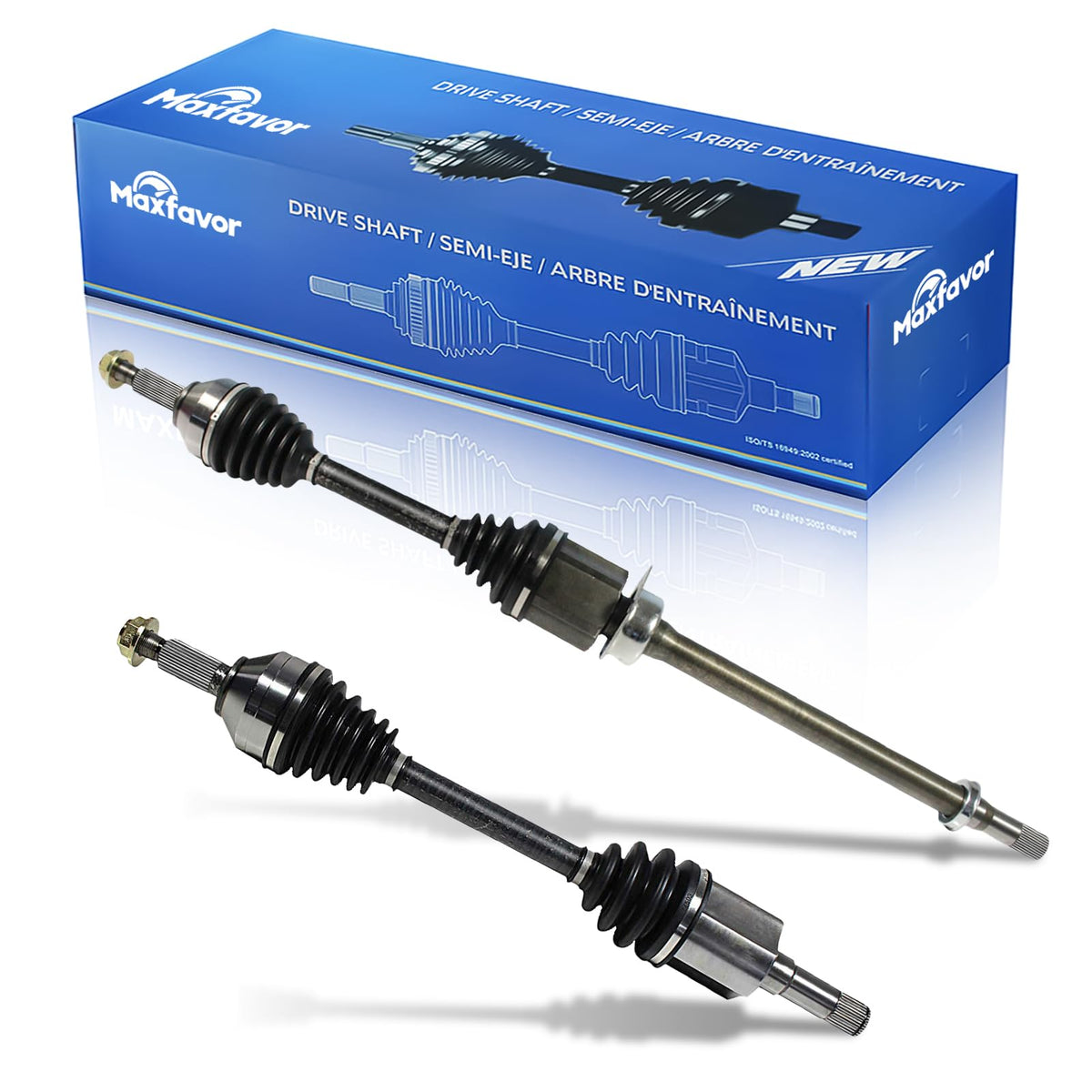 Maxfavor CV Axle Front Pair Compatible with 2014-2019 Ford Taurus 3.5L, 2014-2016 Lincoln MKS 3.7L, FWD, CV Axle Joint Shaft Assembly Front Driver Passenger Side