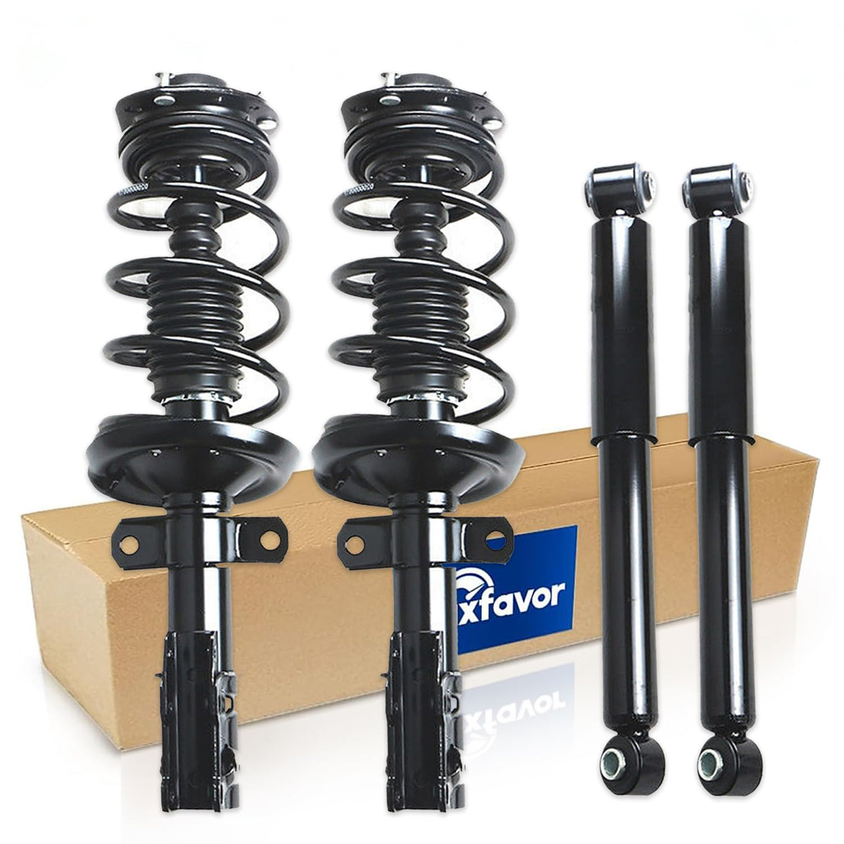 Maxfavor 4-Piece Complete Struts and Shock Absorbers Assembly Set, Front and Rear Pair, Compatible with Chevrolet Cobalt 2005-2010, Chevrolet HHR 2006-2011, Pontiac G5 2007-2009, 5779 172179