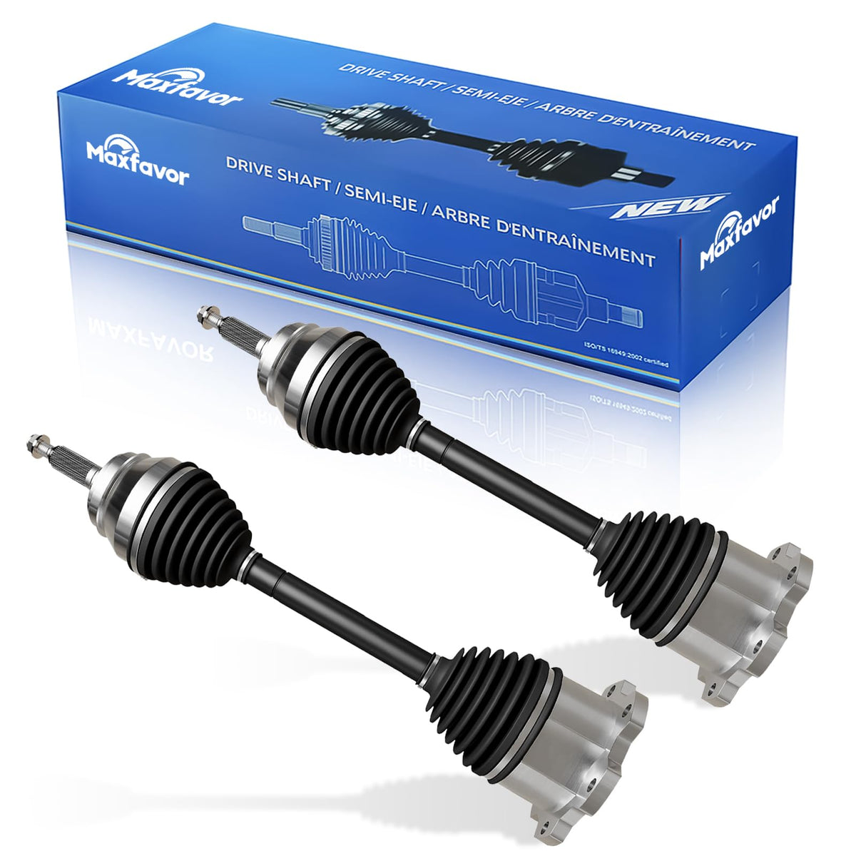 Maxfavor CV Axle Front Fit for Chevy Silverado 1500 Suburban Tahoe Avalanche 2007-2020 & GMC Yukon XL Sierra 1500 & Cadillac Escalade ESV EXT 2007-2020 CV Axle Pair Left and Right Joint Shaft Assembly