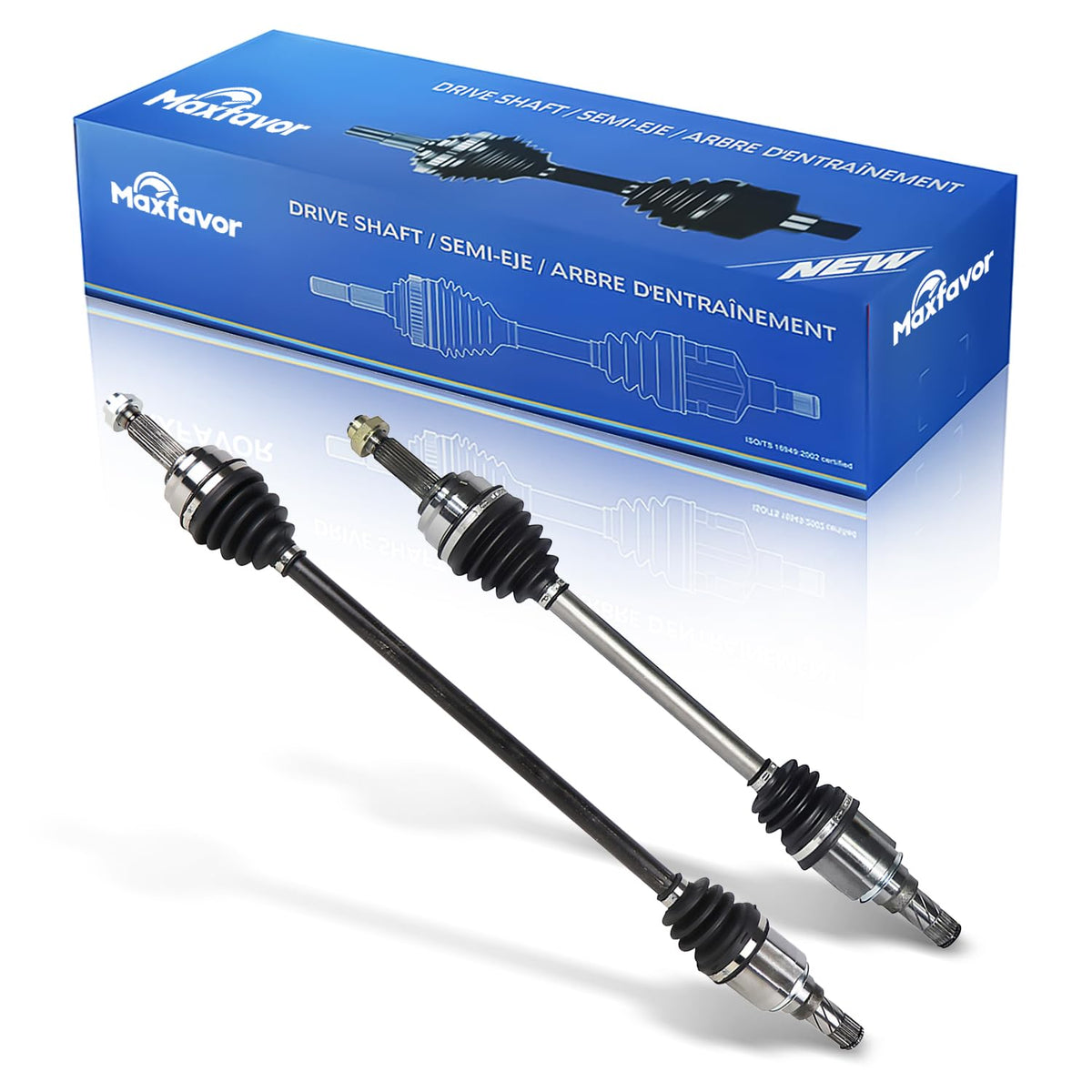 Maxfavor CV Axle Front Pair Compatible with 2014-2015 2017-2022 Mitsubishi Mirage 1.2L, 2017-2022 Mitsubishi Mirage G4 1.2L, CV Axle Joint Shaft Assembly Front Driver Passenger Side