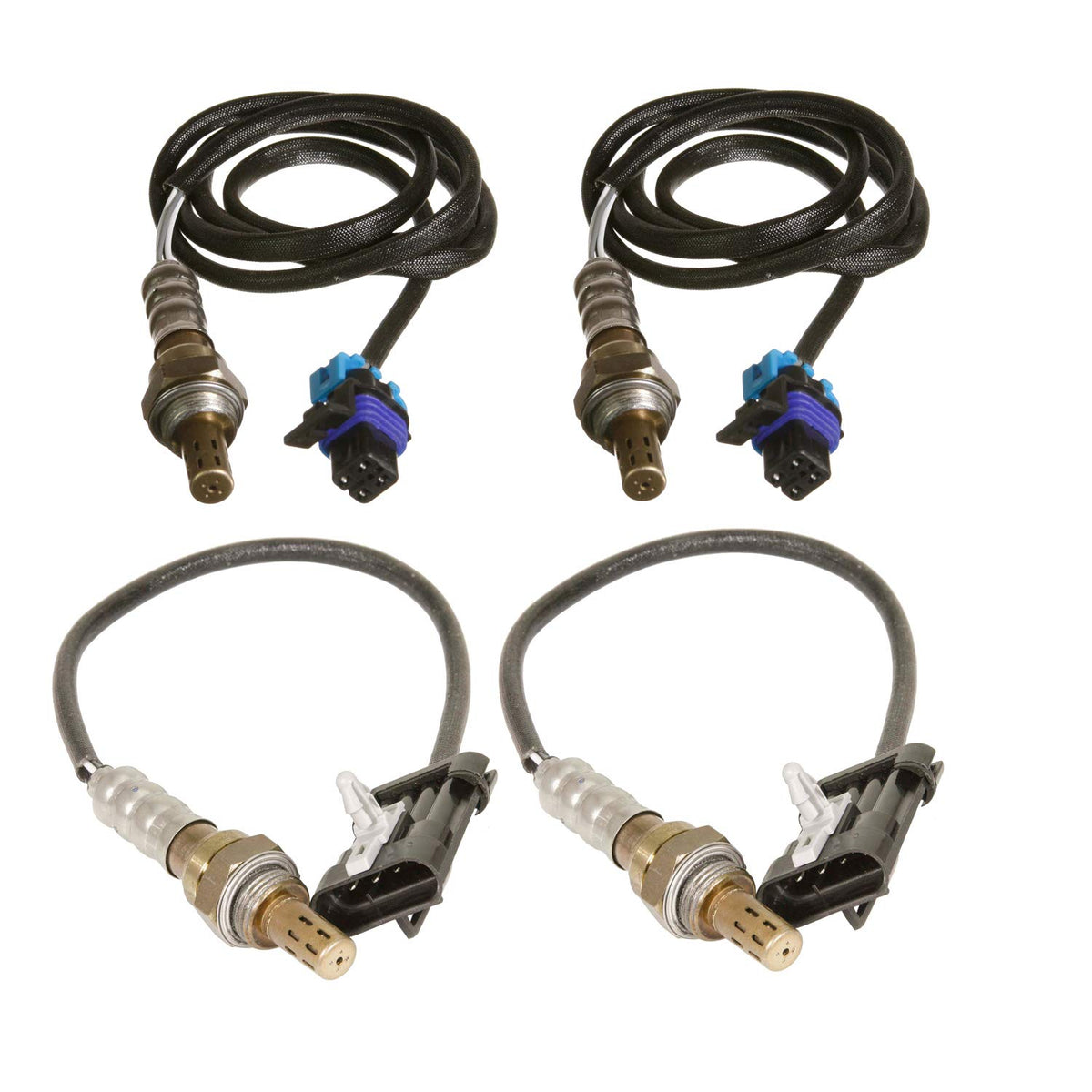 Maxfavor 4Pcs Upstream Downstream Oxygen Sensor Replacement for 1997 1998 1999 2000 2001 2002 2003 Chevy Corvette V8 5.7L 02 Sensor 234-4012 x2 234-4617 x2