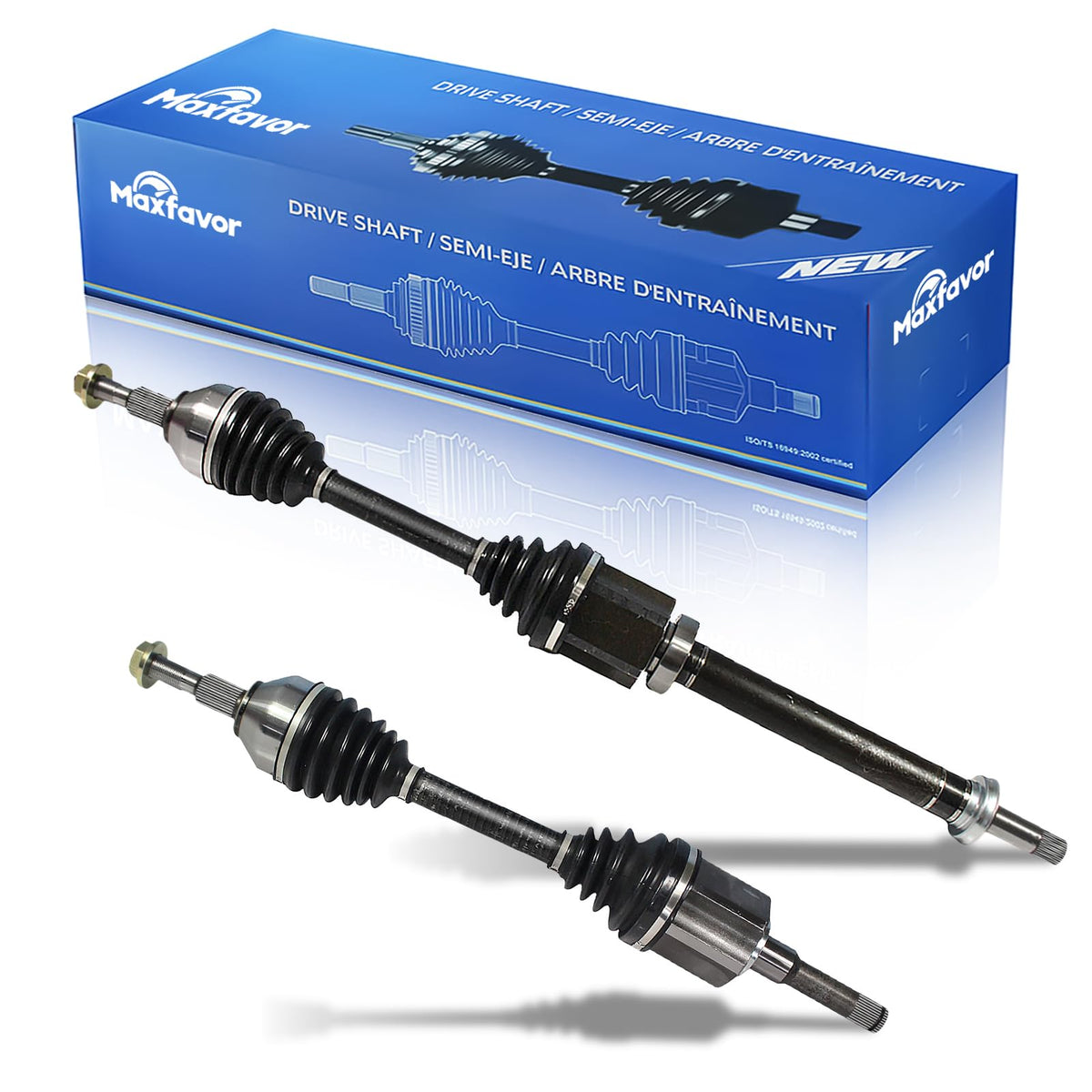 Maxfavor Front CV Axle Shaft Assembly Set Compatible with 2013 2014 2015 2016 2017 2018 2019 2020 Ford Fusion 1.5L 2.0L L4 Driver and Passenger Side NCV11187 NCV11189