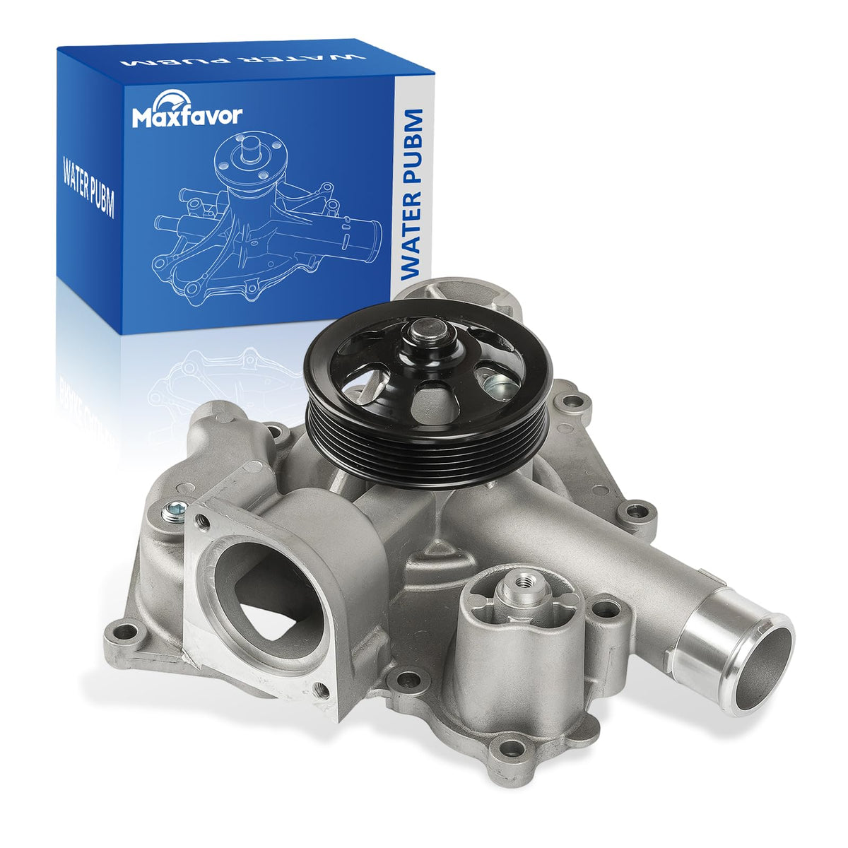 Maxfavor AW6653 Engine Water Pump Kit Compatible with Chrysler 300 V8-5.7L V8-6.4L, for Dodge Challenger Charger Durango, for Jeep Grand Cherokee V8-5.7L V8-6.4L Automotive Water Pump