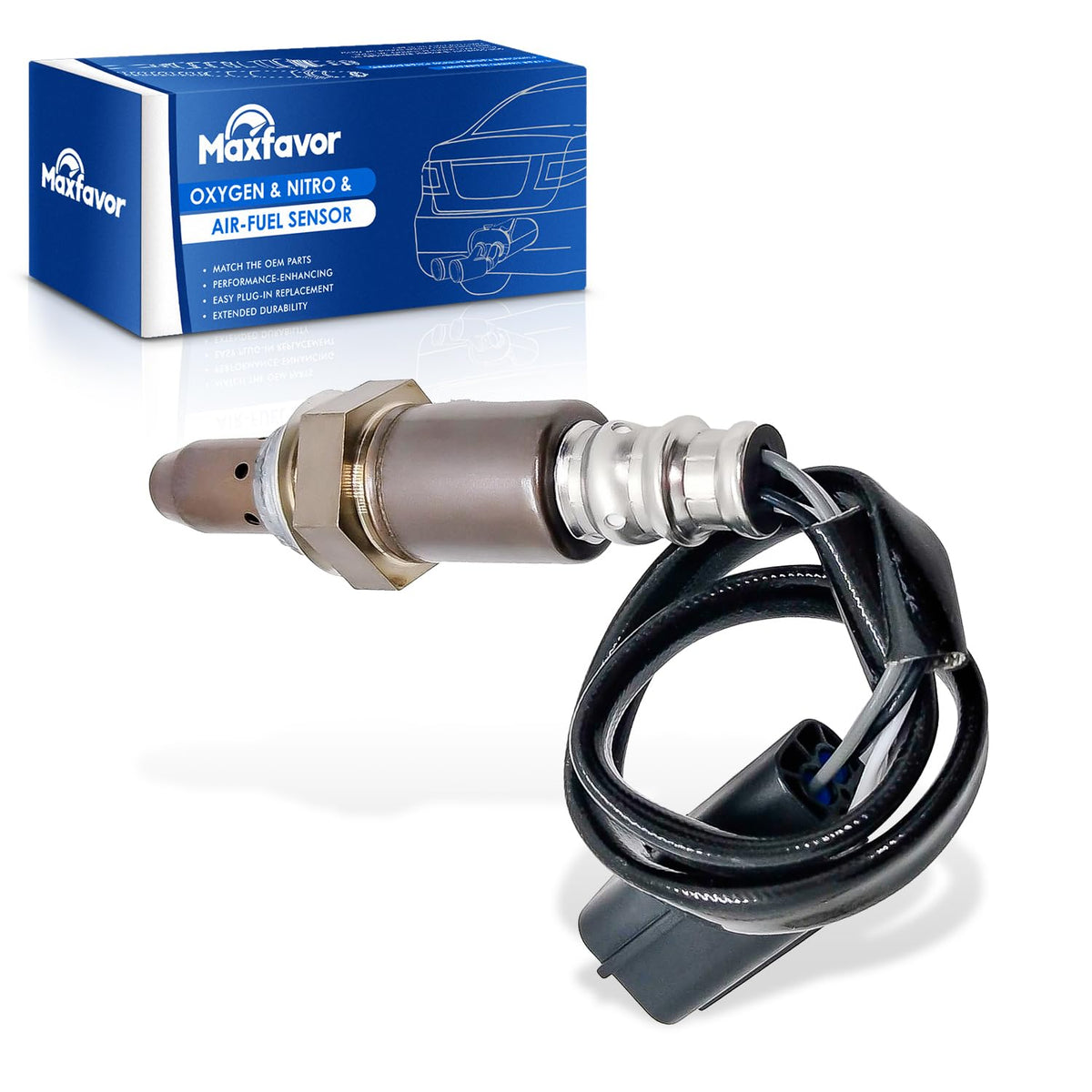 Maxfavor Upstream O2 Oxygen Sensor Replacement for 2009 2010 Nissan Murano V6-3.5L Fit AWD or FWD Left Side, for 2008 Infiniti G37 V6-3.7L 02 Sensor Replace# 234-9037 22693EY00A 22693-EY00A