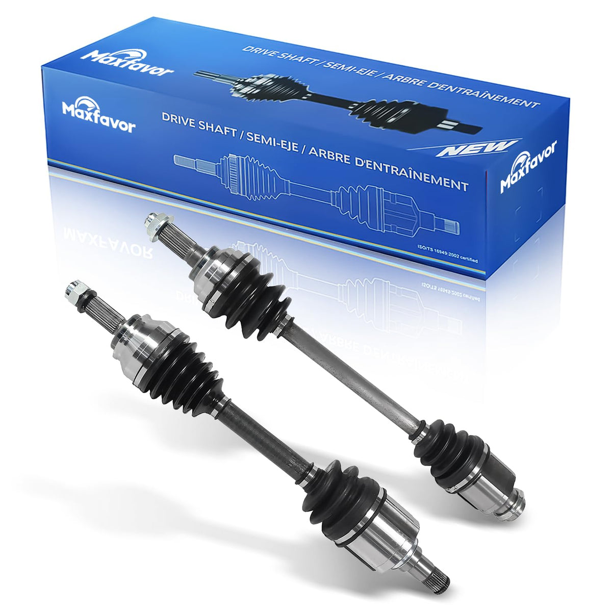 Maxfacor CV axle Front Pair Compatible with 2007-2011 Mitsubshi Outlander 3.0L, FWD, CV Axle Joint Shaft Assembly Front Driver Passenger Side