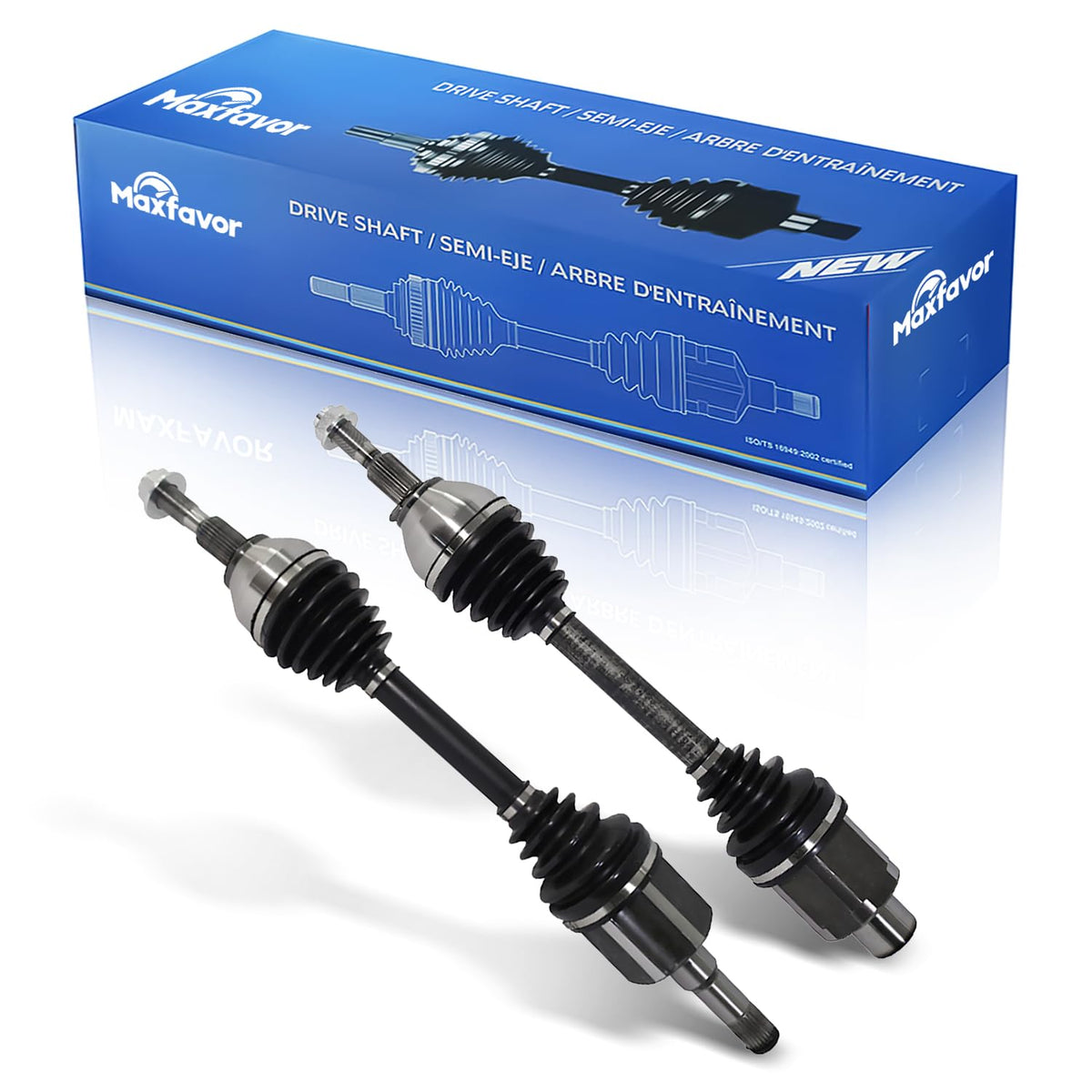 Maxfavor Front Pair CV Axle Shaft Assembly AWD Set Front Compatible with Ford Edge 2019-2024, Lincoln Nautilus 2019-2023 2.7L Front Driver Passenger Side CV Axles