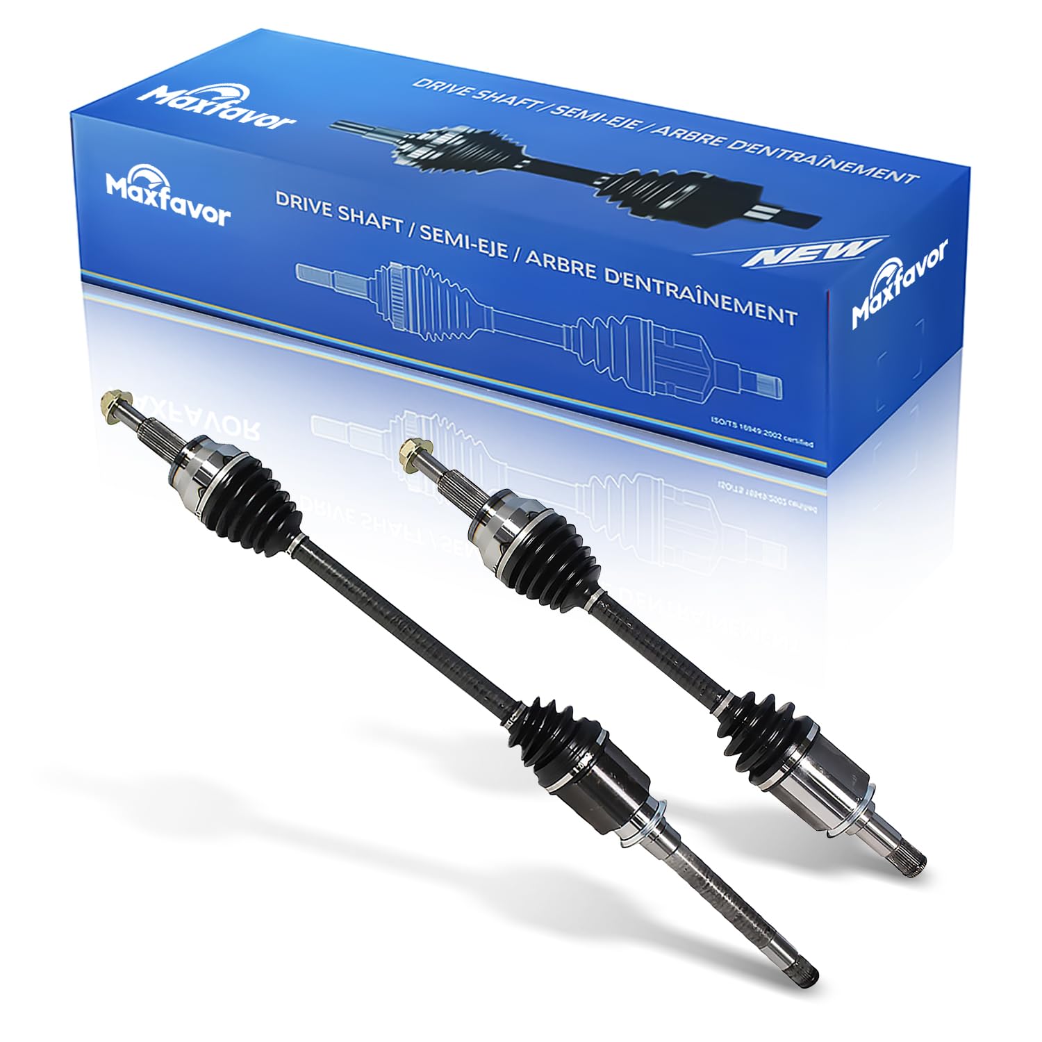 Maxfavor CV Axle Front Pair Compatible with 2011-2024 Dodge Durango 3.6L 5.7L, 2011-2017 Jeep Grand Cherokee, 2022 Jeep Grand Cherokee WK 3.6L, CV Axle Joint Shaft Assembly Front Driver Passenger Side