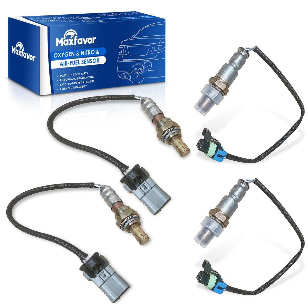 4Pcs Oxygen Sensor Upstream Downstream for Escalade 2015 2016 2017 2018 V8-6.2L, Replace 234-4940, 234-4974 O2 Oxygen