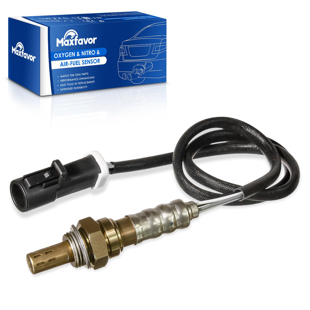 Maxfavor 234-4070 Oxygen Sensor Downstream Replacement for 1998-2001 Ford Ranger, for 1999-2001 Mazda B2500, for 1996-2000 Mazda B3000 B4000 O2 Sensor 2344070 15664 ES20040