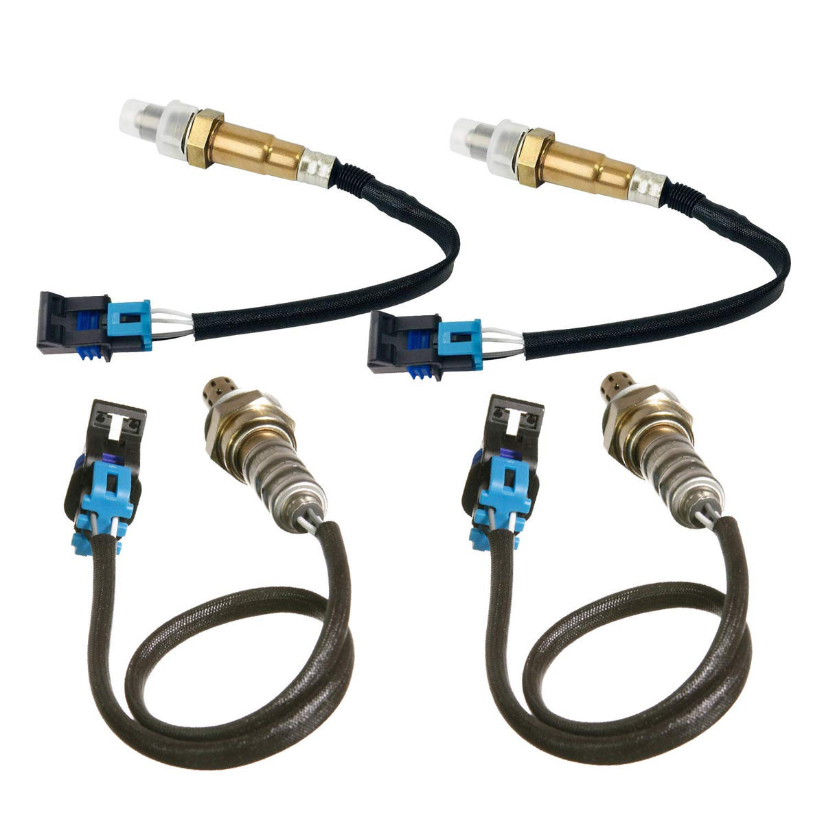 Maxfavor Upstream Downstream Oxygen Sensor Replacement for 2012 2013 2014 2015 2016 2017 Chevy Traverse Gmc Acadia Buick Enclave V6-3.6L 02 Sensor 234-4565 234-4566