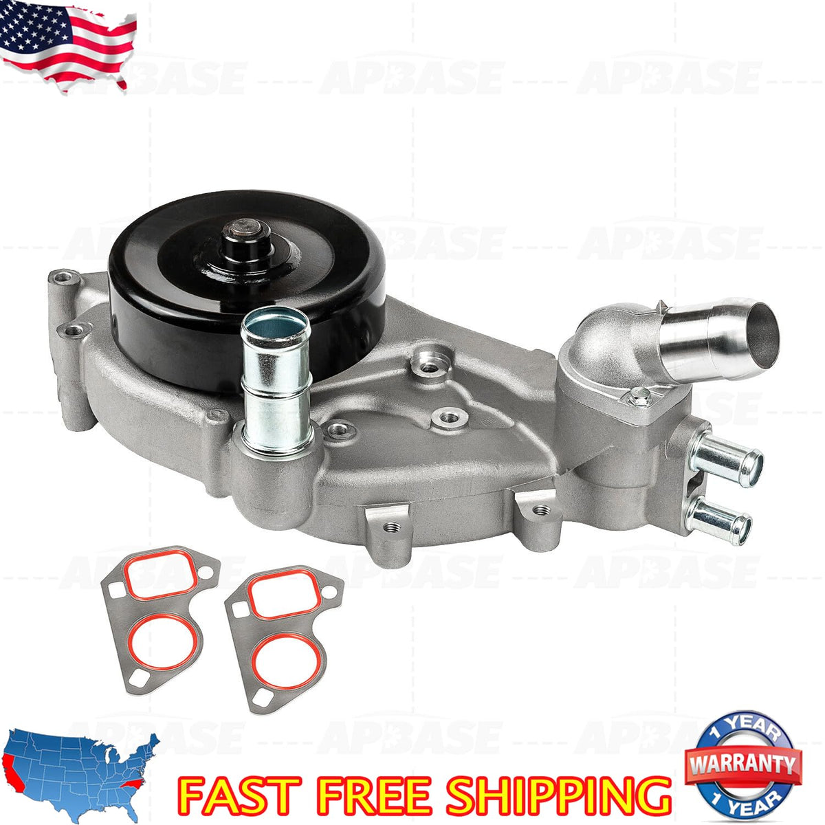 Maxfavor Water Pump Kit AW6246 Compatible with 2005-2008 Chevy Corvette, for 2004-2007 Cadillac CTS, for 2008-2009 Pontiac G8 Automotive Engine Water Pump Replacement WP2218 130-2060 12681180