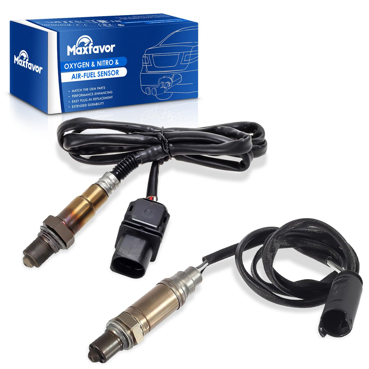 Maxfavor Oxygen Sensor Upstream Downstream Replacement for BMW 325ci 325i 330ci 330i 525i 530i X3 2003 2004 2005 2006 L6 2.5L 3.0L O2 Oxygen Sensor 234-5137,234-4473