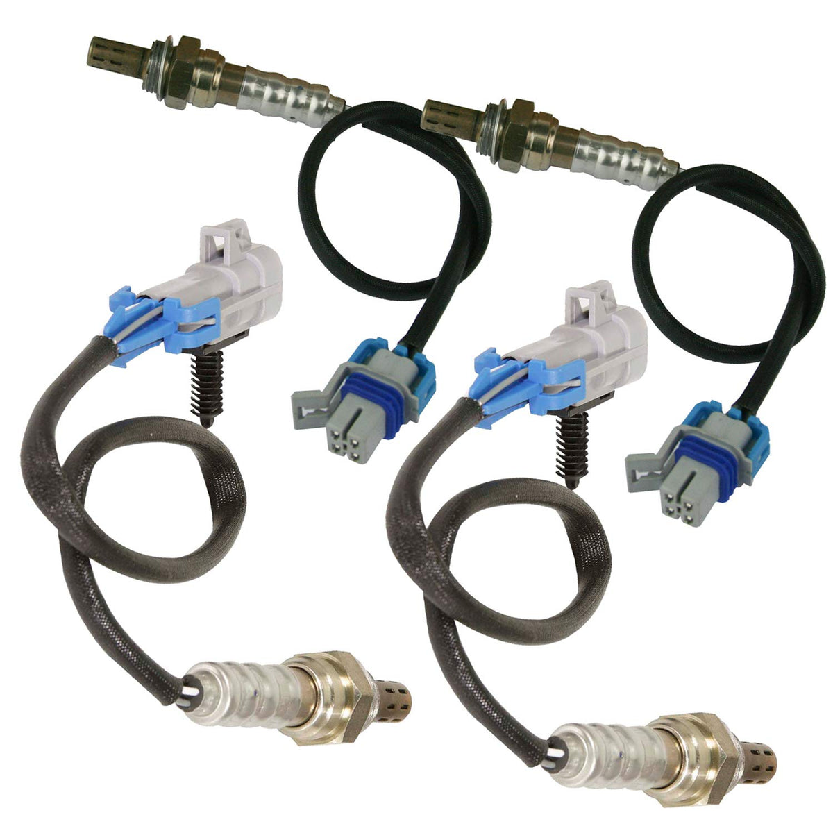 Maxfavor Upstream Downstream Oxygen Sensor Replacement for 2008 2009 2010 2011 2012 2013 Chevy Silverado 1500 Tahoe Gmc Sierra 1500 Yukon V8 4.8L 5.3L 6.0L 6.2L 02 Sensor 234-4668 234-4256