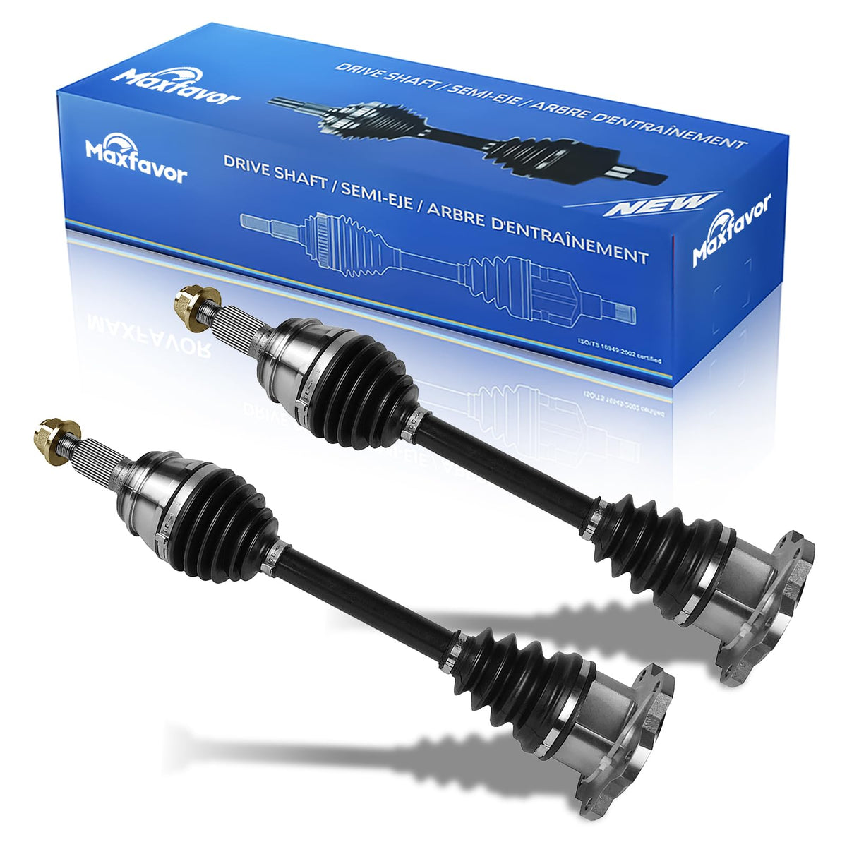 Maxfavor CV Axle Assembly Front Compatible with Chevy Avalanche Cheyenne Tahoe Suburban Silverado 1500, GMC Sierra 1500 Yukon XL 1500, Cadillac Escalade ESV EXT 2007-2020 Driver Passenger Side CV Axle