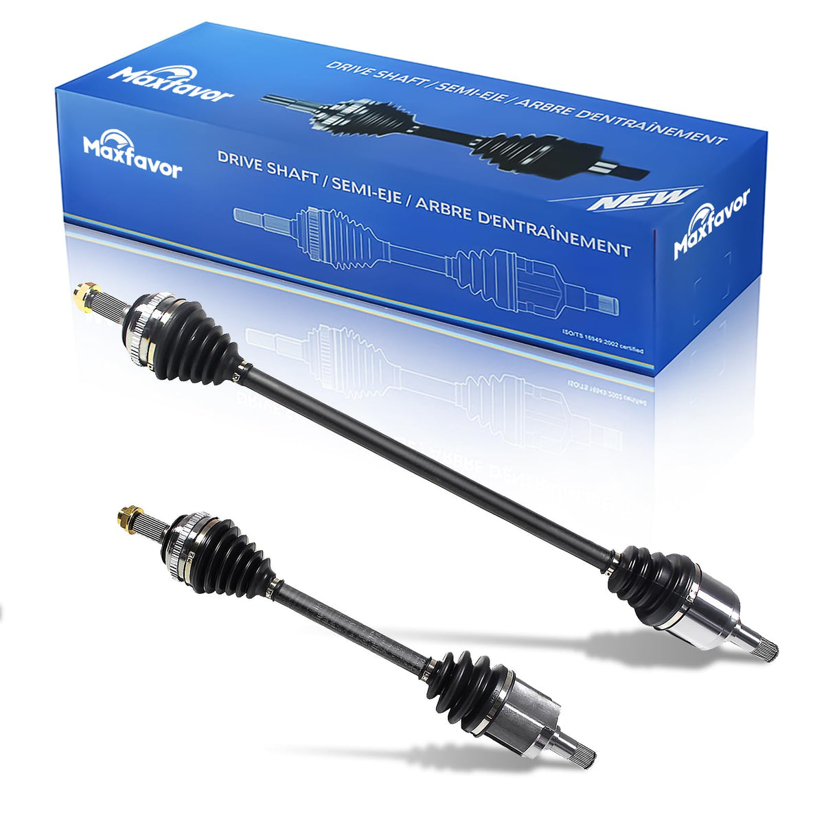 Maxfavor CV Axle Front Pair Compatible with Honda Civic 1992-2000 1.5L 1.6L, Honda Civic del Sol 1996-1997 1.5L 1.6L, FWD, CV Axle Joint Shaft Assembly Front Driver Passenger Side