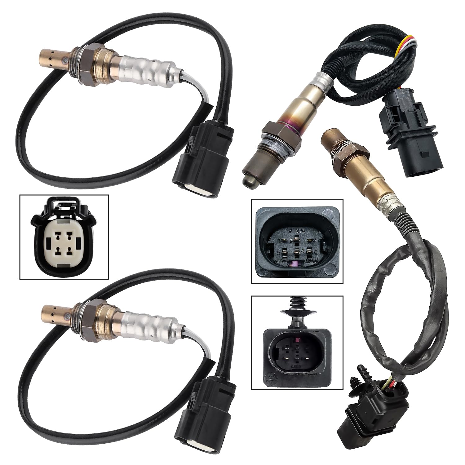 Maxfavor 4Pcs Upstream Downstream O2 Oxygen Sensor Compatible with Ford F-150 2011 2012 2013 2014 3.5L Oxygen O2 Sensor