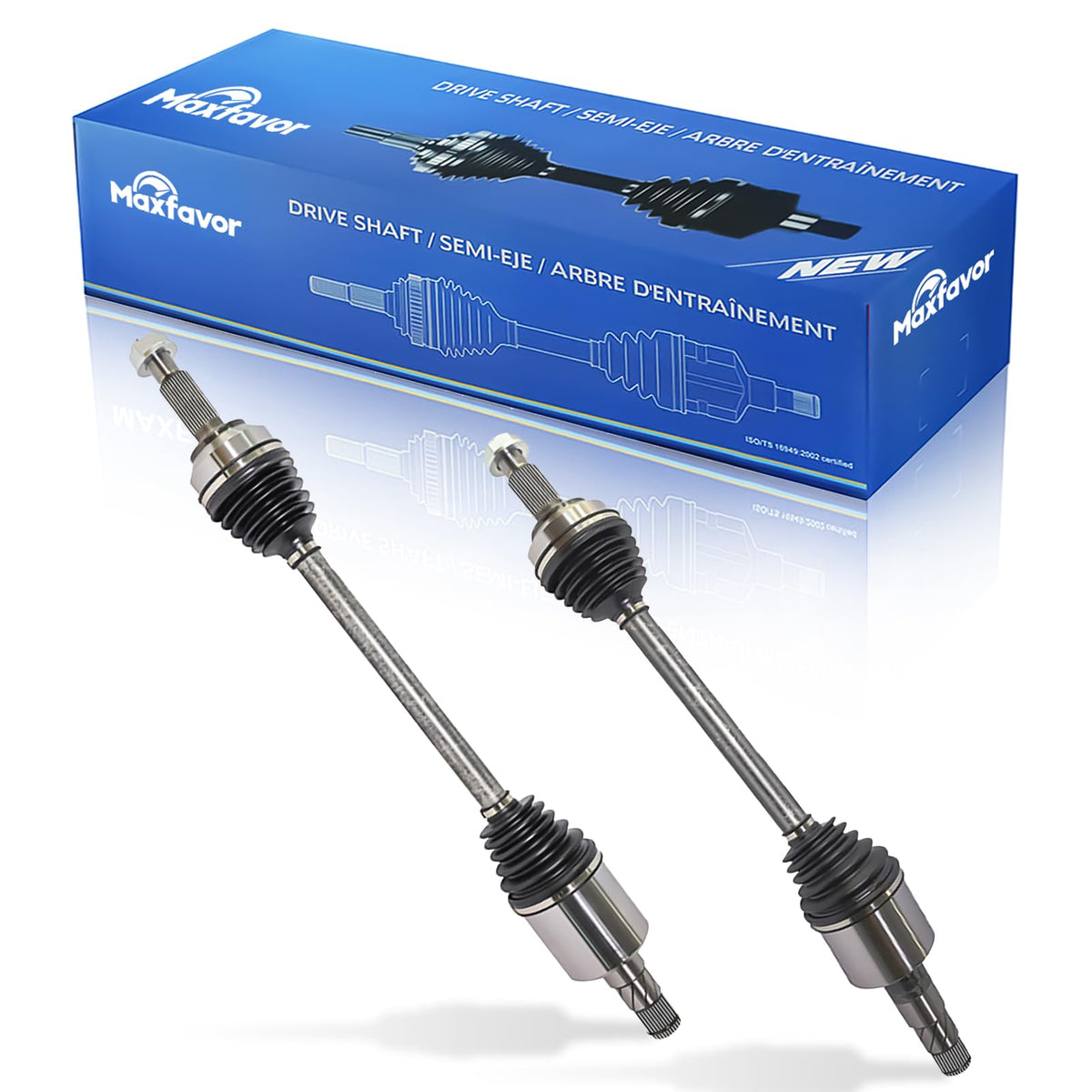 MAXFAVOR CV Axle Shaft Assembly Pair Compatible with Tesla S 2021-2023 & Tesla X 2019 2020 2021 2022 2023 2 Pieces Front Left & Right (Driver and Passenger Side) CV Joint Axles OE# NCV99036 NCV99037