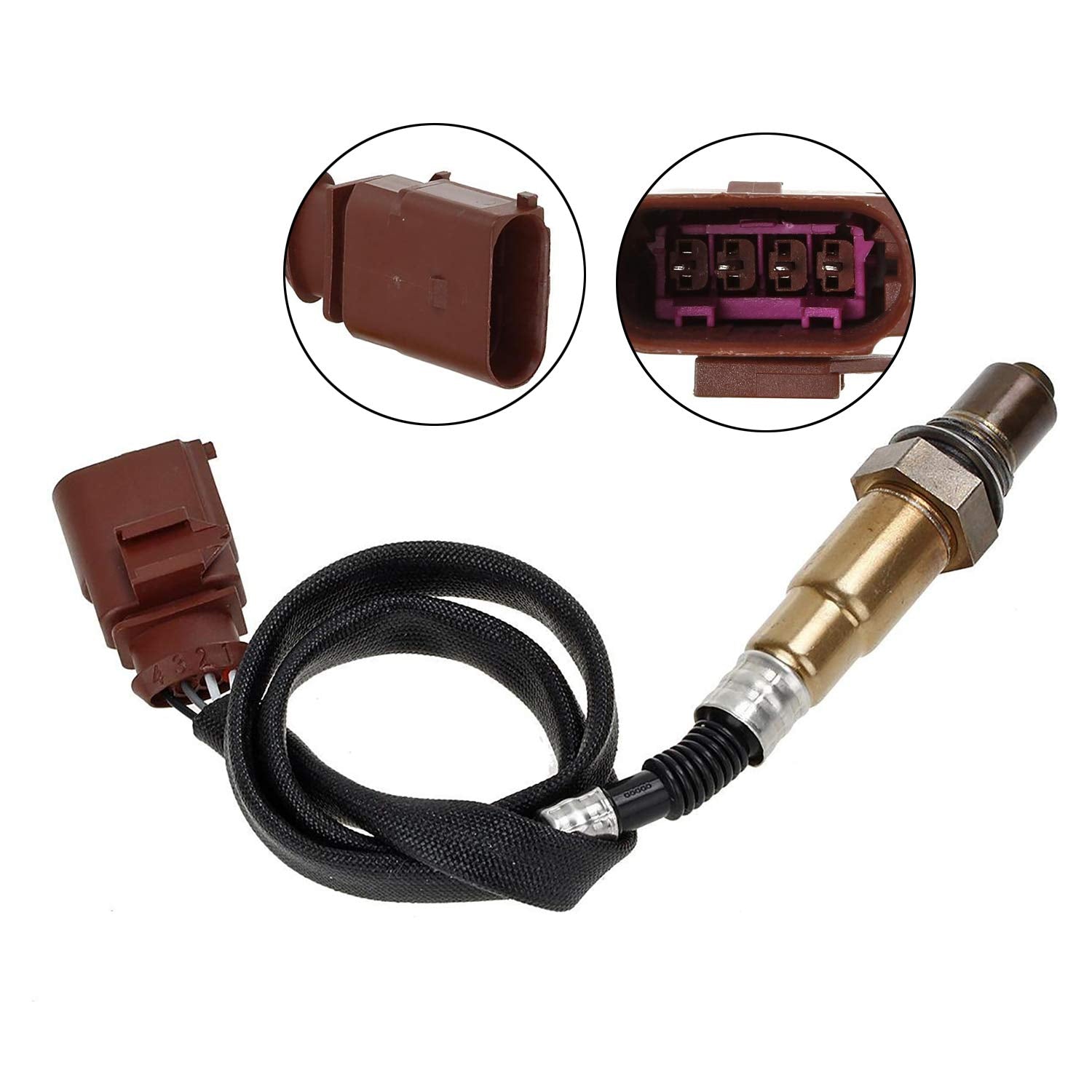 Maxfavor 234-4827 Oxygen Sensor Downstream Replacement for 2006-2015 VW Jetta 2.0L, for 2011-2018 Audi A5 Quattro 2.0L, for 2006-2010 VW Passat 2.0L O2 Sensor 250-24672 213-3957