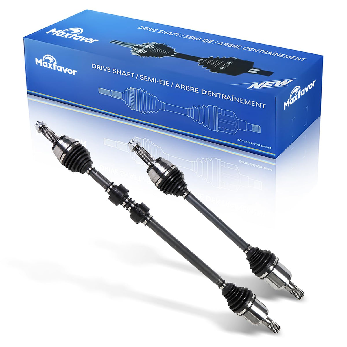 Maxfavor CV Axle Front Pair Compatible with 2019-2020 Hyundai Elantra 2.0L, 2019-2021 Hyundai Veloster 2.0L, FWD Auto CVT Trans &Auto Trans, CV Axle Joint Shaft Assembly Front Driver Passenger Side
