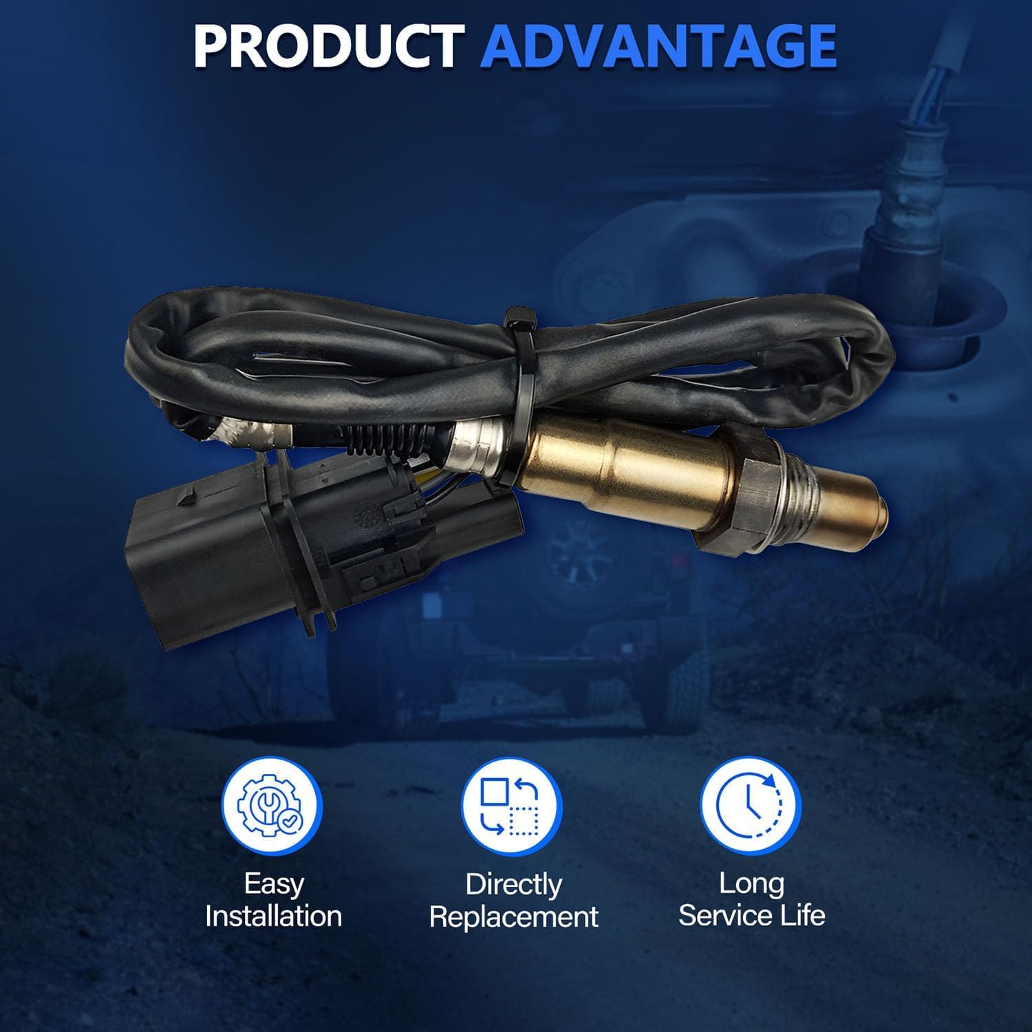 Maxfavor 234-4236 Oxygen Sensor Upstream Replacement for 2006 2007 2008 2009 Buick Allure/Lacrosse, for Chevy Impala/Monte Carlo, for Pontiac Grand Prix V8 5.3L O2 Sensor 2344236 12580466 213-3139