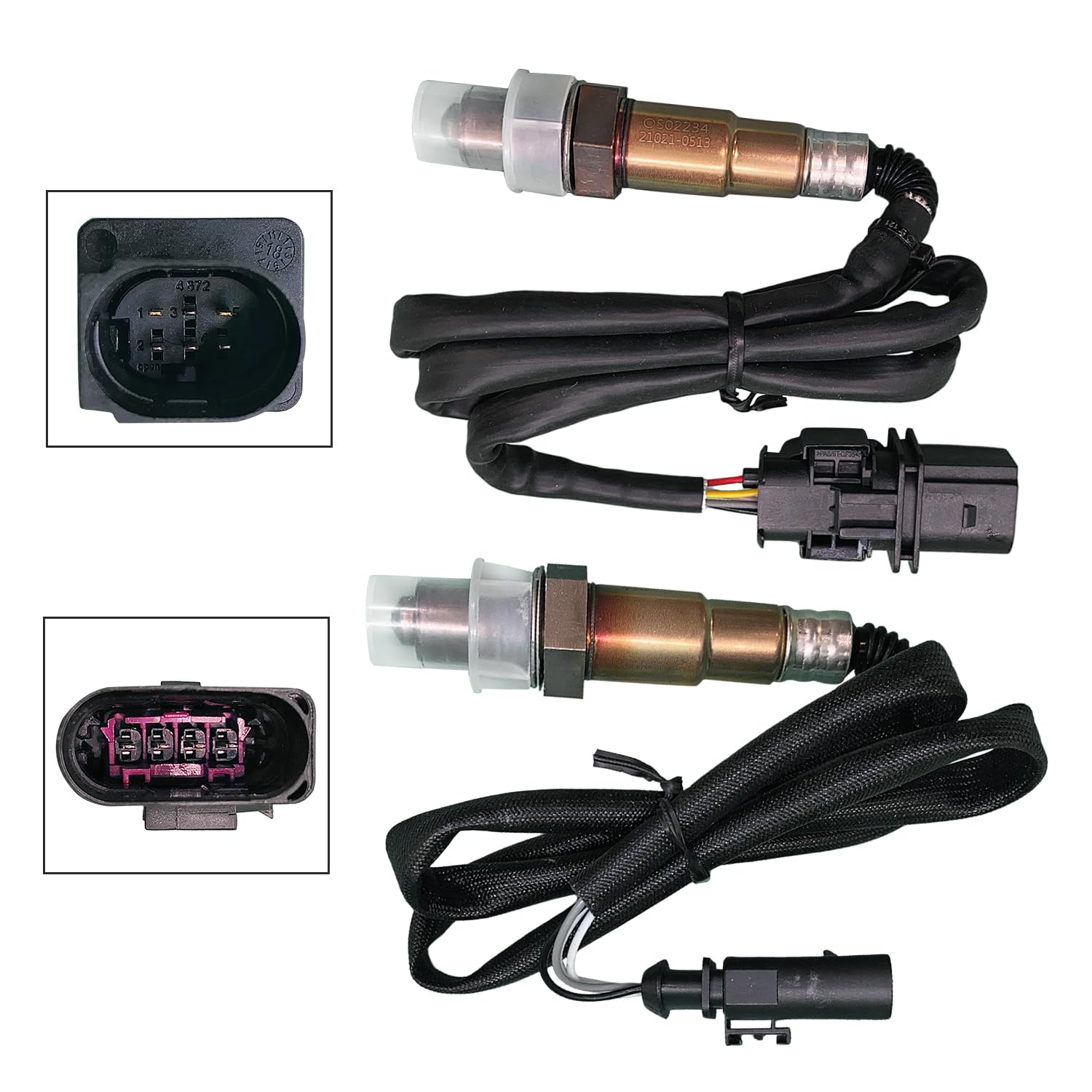 Maxfavor 2Pcs 234-5102 234-4754 Upstream Downstream O2 Oxygen Sensor Compatible with 2012-14 Volkswagen Beetle/Passat, 2005-14 Volkswagen Jetta, 2010-14 Volkswagen Golf, 2006-09 Volkswagen Rabbit 2.5L