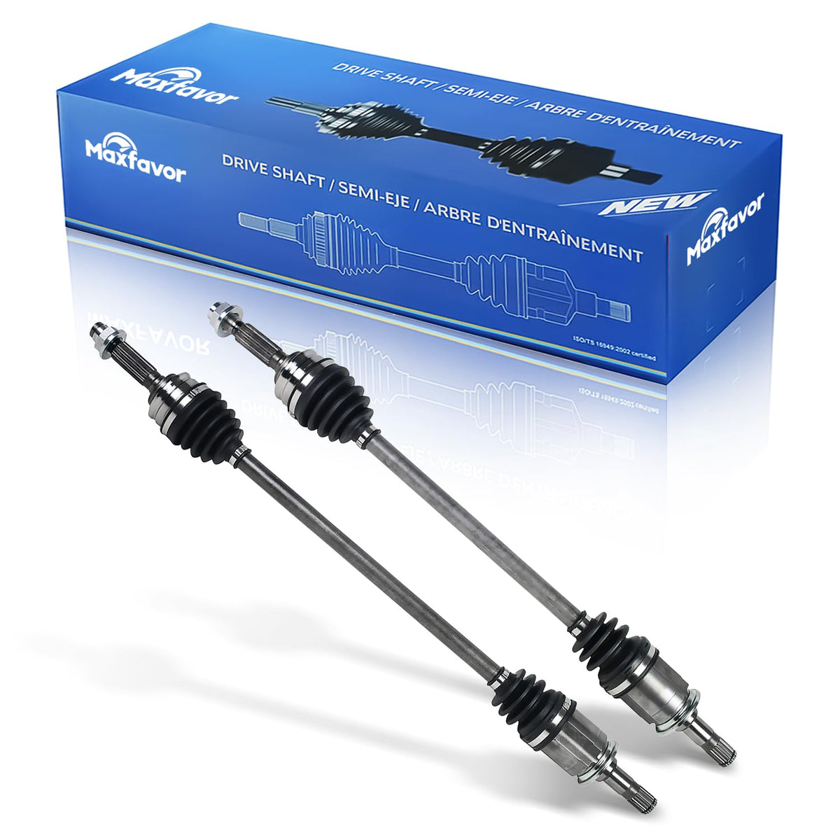 Maxfavor CV Axle Rear Pair Compatible with 2012-2017 Mitsubishi Lancer, 2018-2020 2022 Eclipse Cross, 2008-2020 Outlander, 2.0L 2.4L, FWD AWD 4WD, Rear Left Right Side CV Axle Joint Shaft Assembly