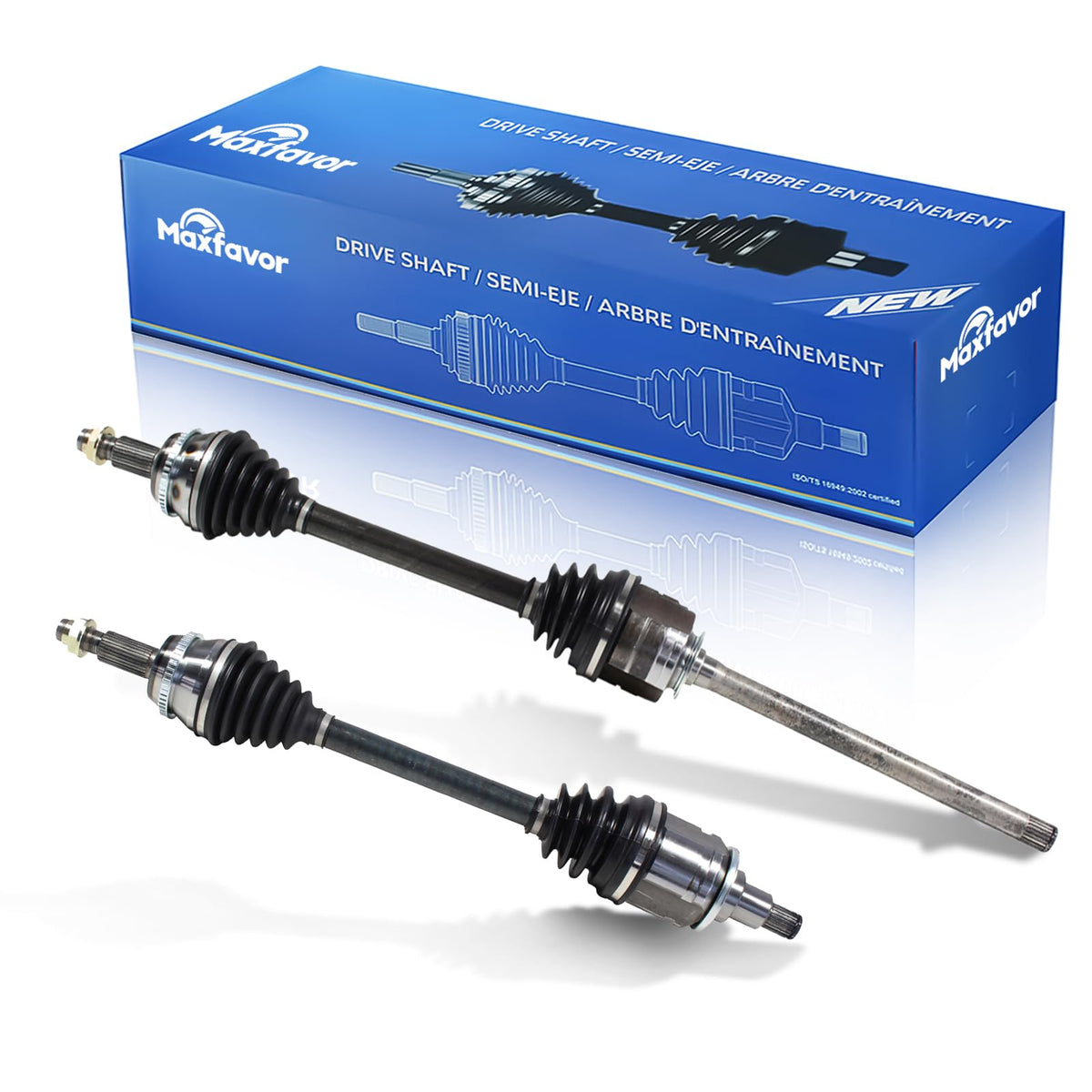 CV Joint Axle Assembly Front Pair Set of 2 Premium CV Axles for Toyota Sienna Truck Van 4WD 3.3L 3.5L V6 Replacement No. NCV69609 x 1;NCV69610 x 1