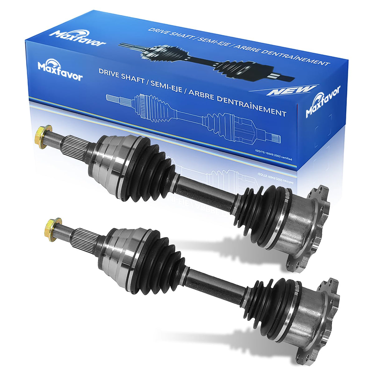 CV Axle Front Compatible with Chevy Silverado 2500/3500 HD 2011-2019, for GMC Sierra 2500/3500 HD 2011 2012 2013 2014 2015 2016 2017, A Pair Left Right Side Driver Passenger CV Joints Shaft RWD/4WD