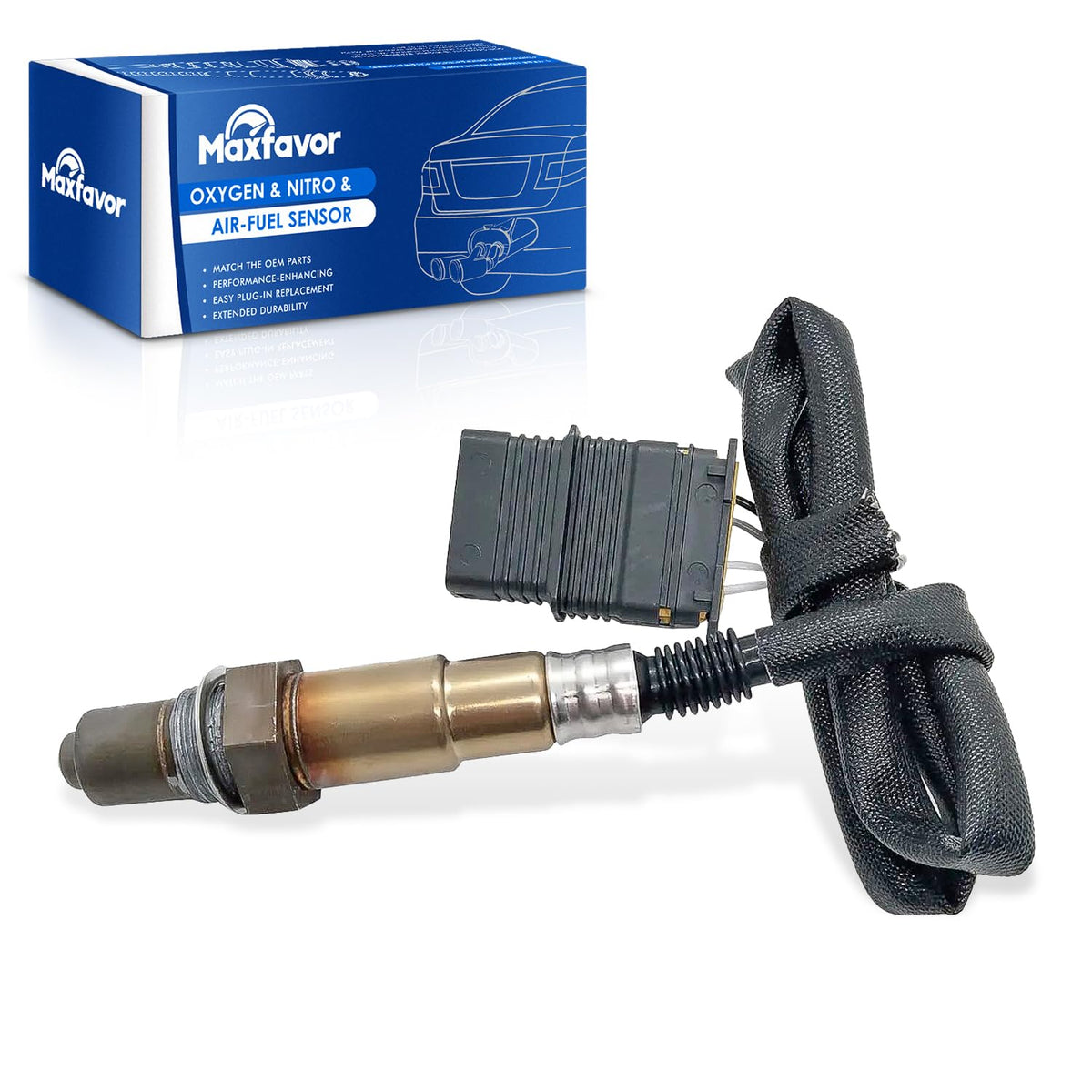 Maxfavor 234-4479 Downstream O2 Oxygen Sensor Replacement for 2011-2013 BMW 135I 335I X5 X6 L6-3.0L, 2013-2015 740I X3 3.0L, 2011-2015 535I GT Xdrive 3.0L, 2012-2014 640I 3.0L 02 Sensor