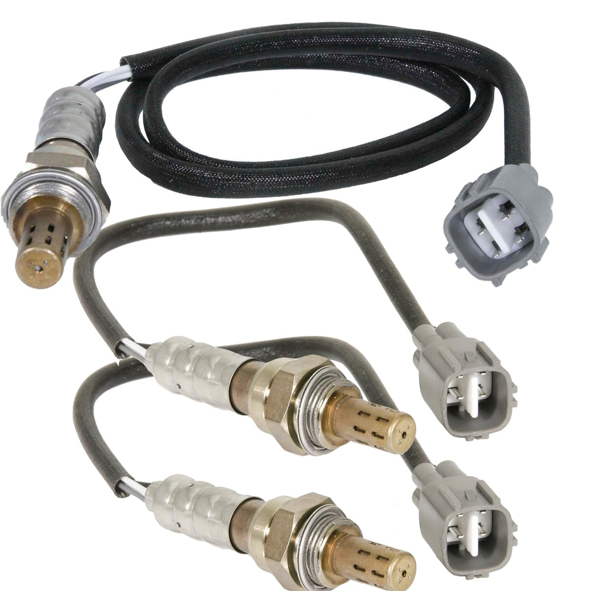 Maxfavor 2344622,2344137 3Pcs Oxygen Sensor Upstream Downstream Fit for Lexus ES300 1997, for Toyota Camry 1997, Camry 1998-2000 & Solara 1999-2000 only for Exc Calif, V6 3.0L O2 Sensor