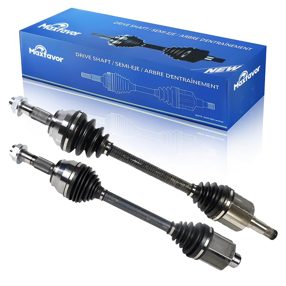 Maxfavor Front Pair CV Axle Shaft Compatible with 2014-2021 Ram ProMaster 1500 2500 3500 3.6L FWD Front Driver Passenger Side CV Axles Joint Shaft