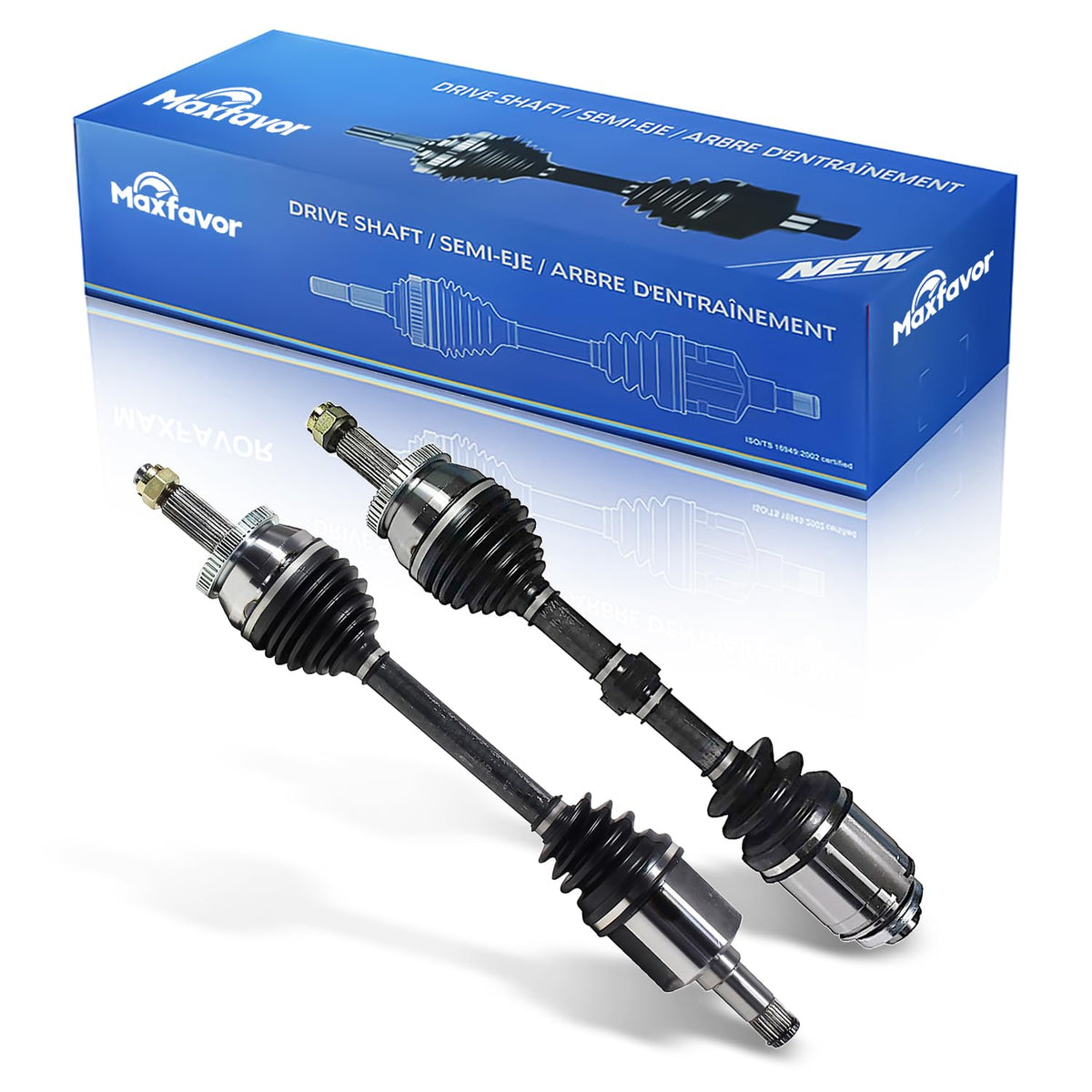 Maxfavor CV Axle Front Pair Compatible with 2007-2009 Hyundai Santa Fe 3.3L, FWD AWD Auto Trans, CV Axle Joint Shaft Assembly Front Driver Passenger Side