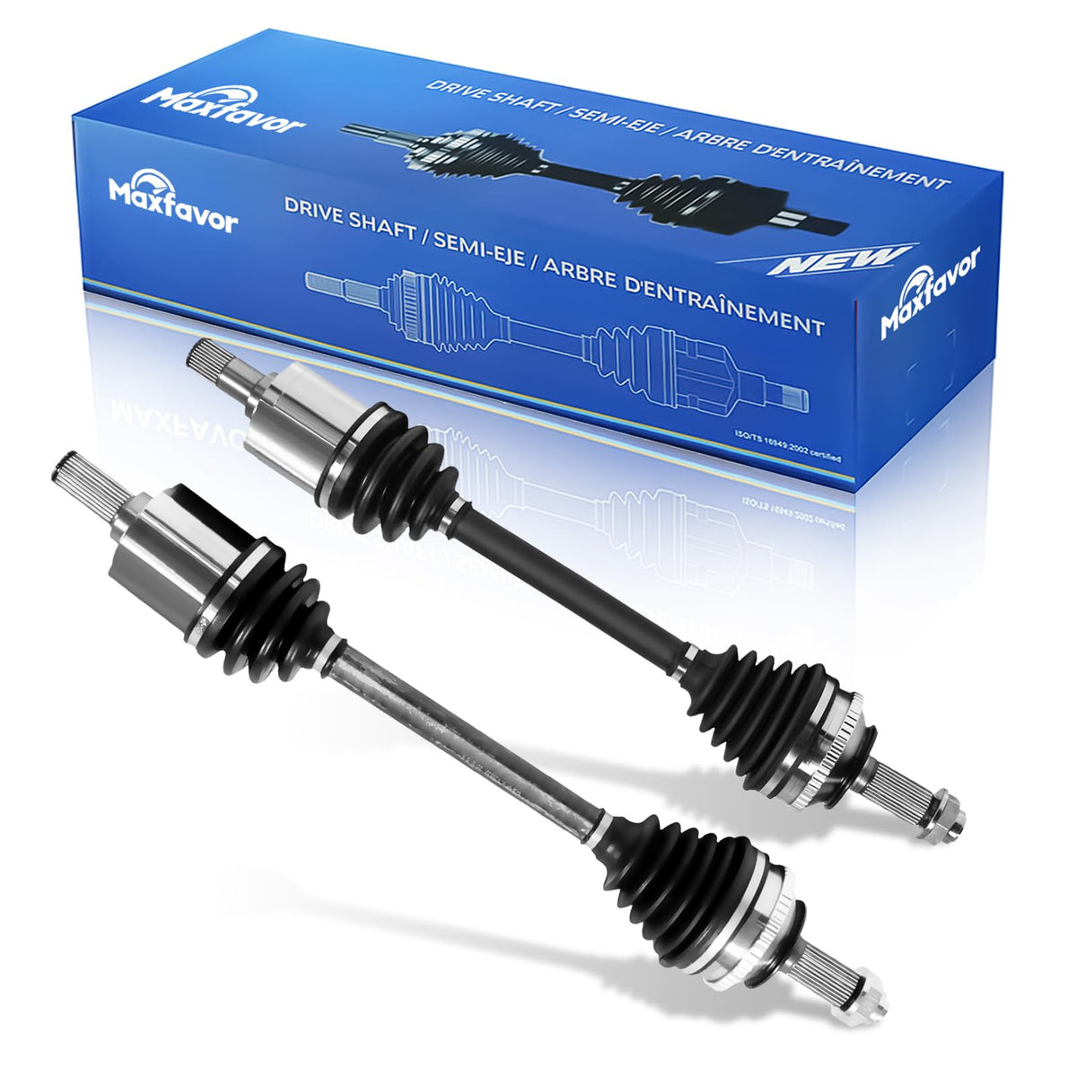 Maxfavor FWD CV Axle Shaft Assembly fit for 1999 2000 2001 2002 Honda Accord 2.3L L4 EX DX LX SE Value Package Manual Trans, CV Axle Joint Shaft Front Driver and Passenger Side (Front Left Right Side)