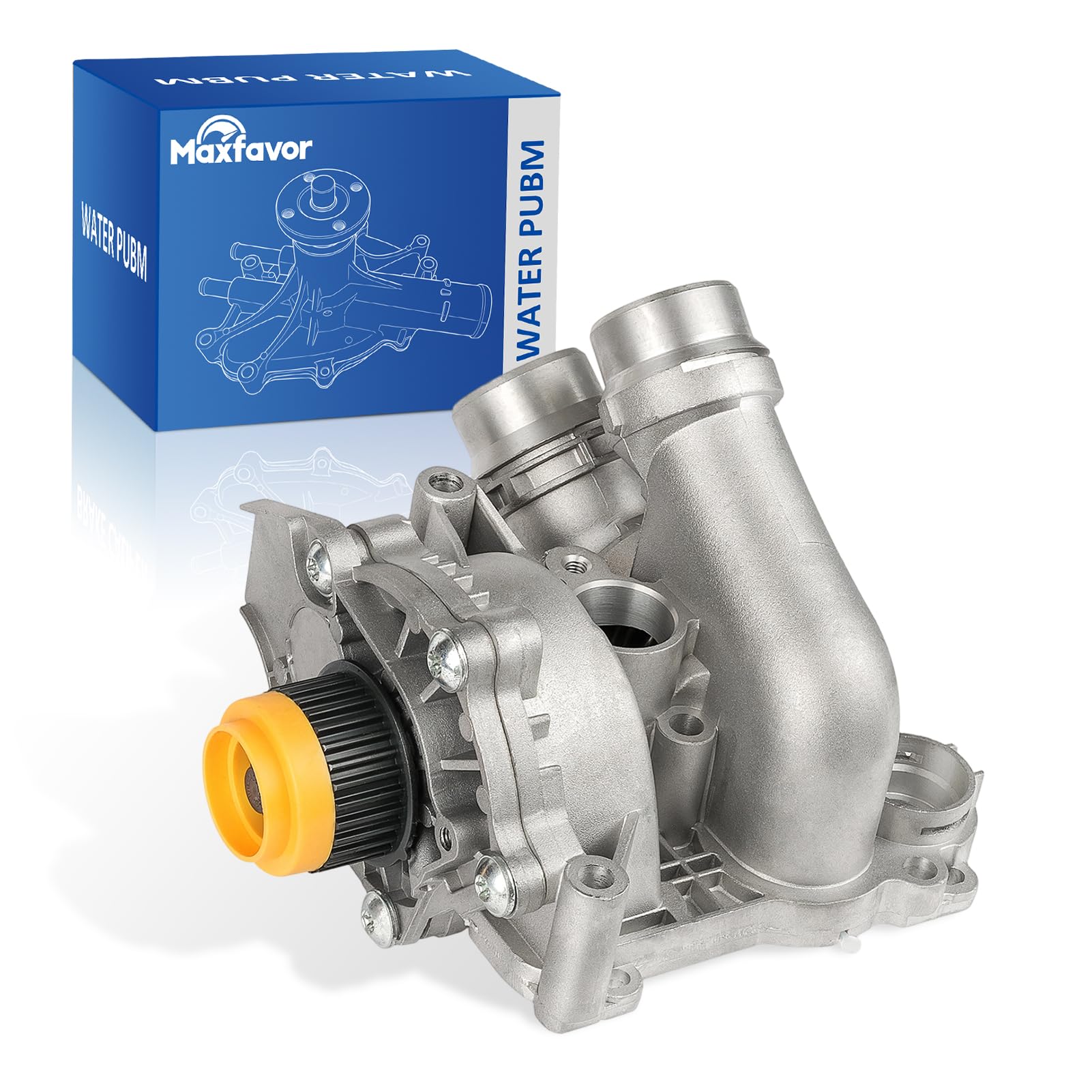Maxfavor 06H121026AB Water Pump Kit Compatible with 2008-2016 A3 A4 A5 A6 Q3 Q5 TT, for 2009-2016 Tiguan 2008-2013 Jetta 2008-2014 GTI 2009-2016 EOS 2009-2016 CC Automotive Engine Water Pump