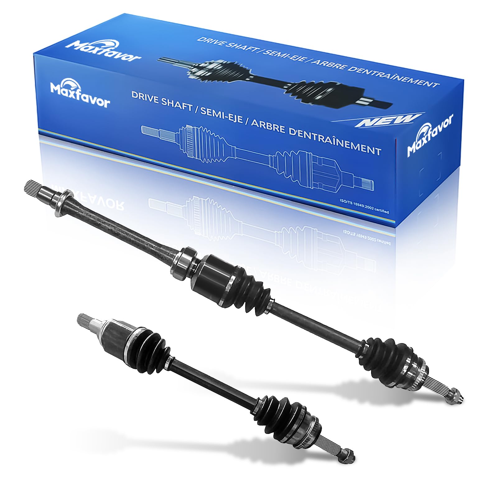 Maxfavor - Conjunto de eje delantero CV para Toyota Camry 2009 2008 2007, L4 2.4 L solo trans automático, modelos de base CE SE LE XLE, eje de eje de junta CV delantero lado del conductor