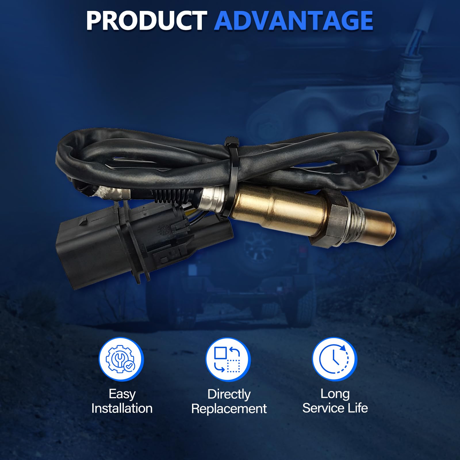 2Pcs Oxygen Sensor Upstream Downstream for 2012 2013 2014 2015 2016 2017 Hyundai Accent, Hyundai Veloster 2012-2017 L4-1.6L, Replace 234-5055, 234-4568 O2 Oxygen